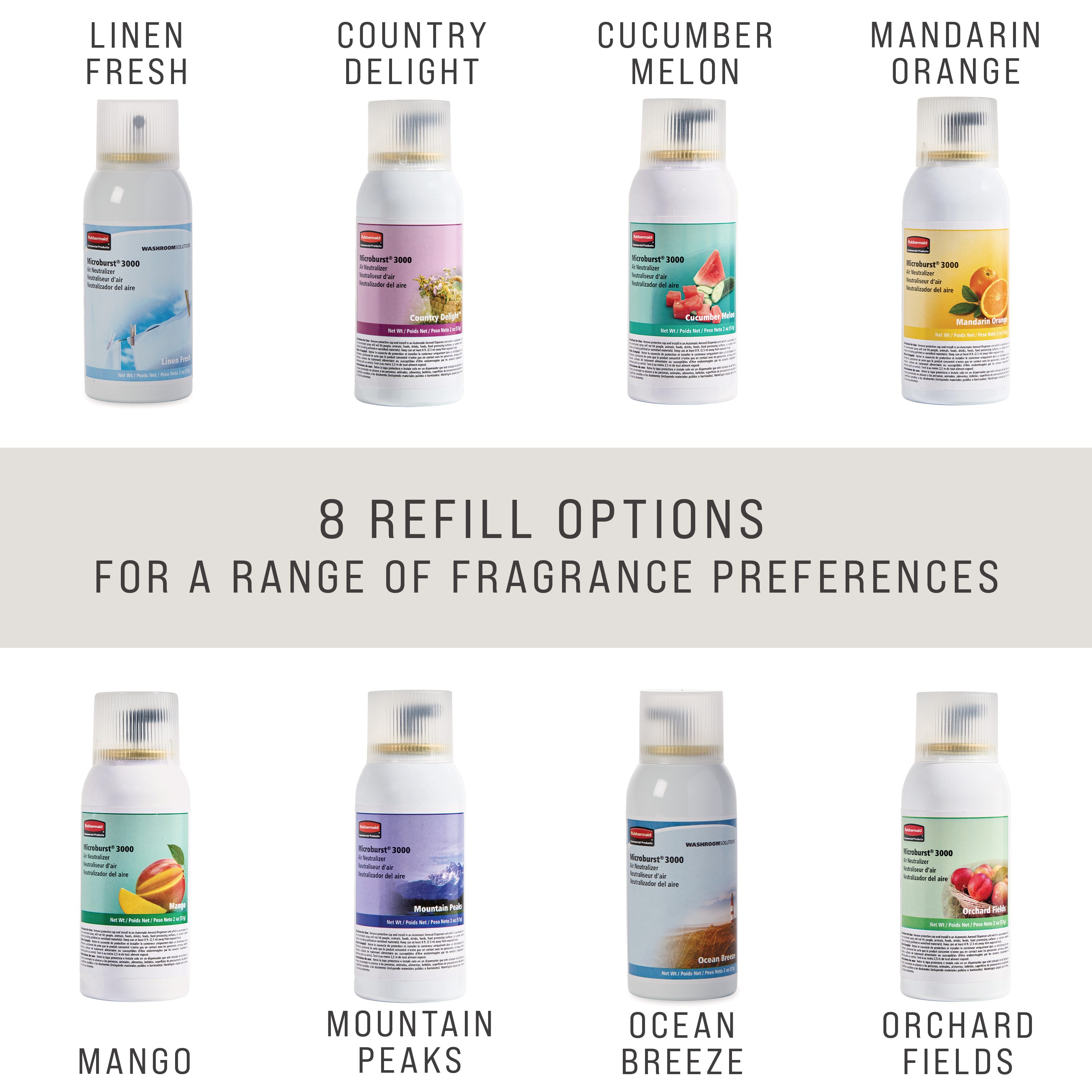 Microburst® 3000 aerosol odor control systems deliver a cost-effective, programmable solution with all the power and performance of standard dispensers.