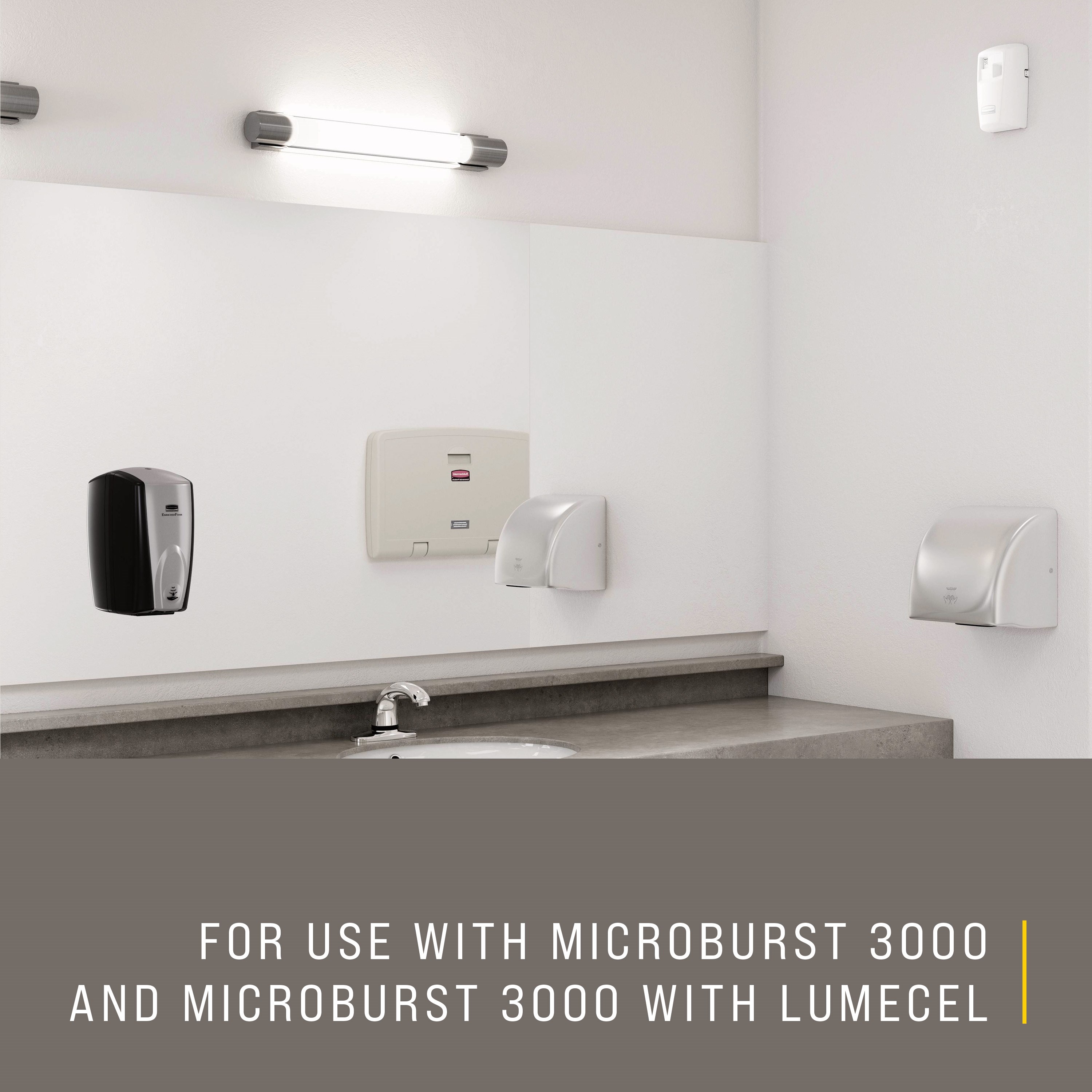 Microburst® 3000 refills feature high quality, fresh fragrances that last for 3000 sprays or up to 168 days.