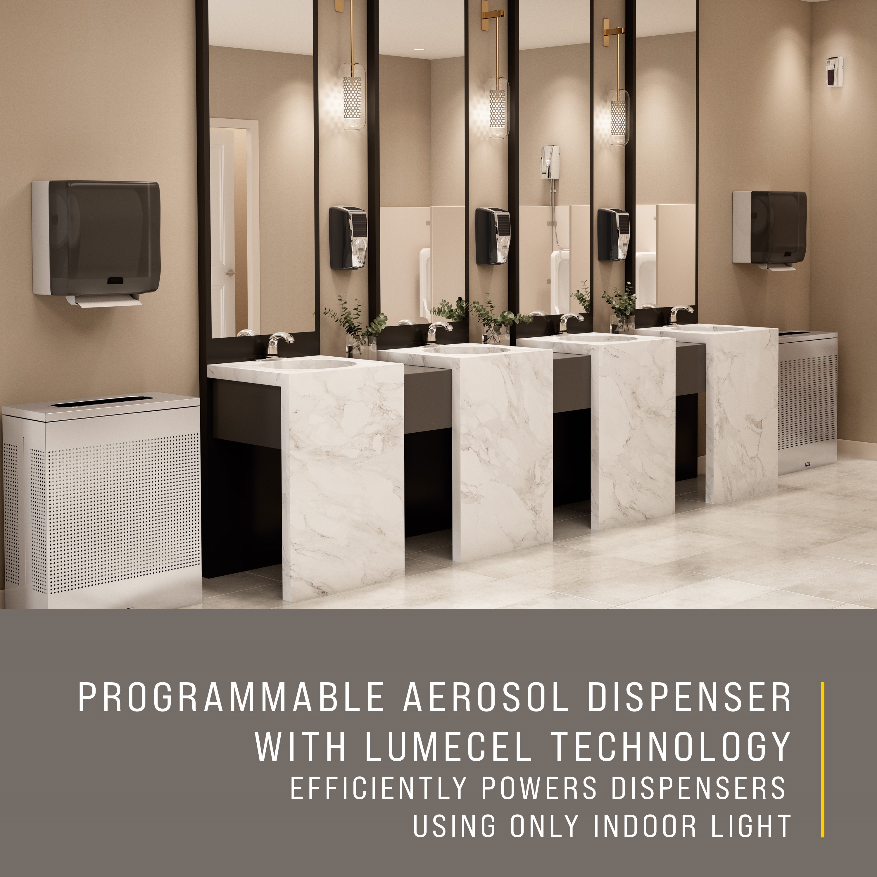 The Microburst® 3000, powered by the revolutionary LumeCel™ rechargeable energy system, offers flexible programming and powerful odor control.