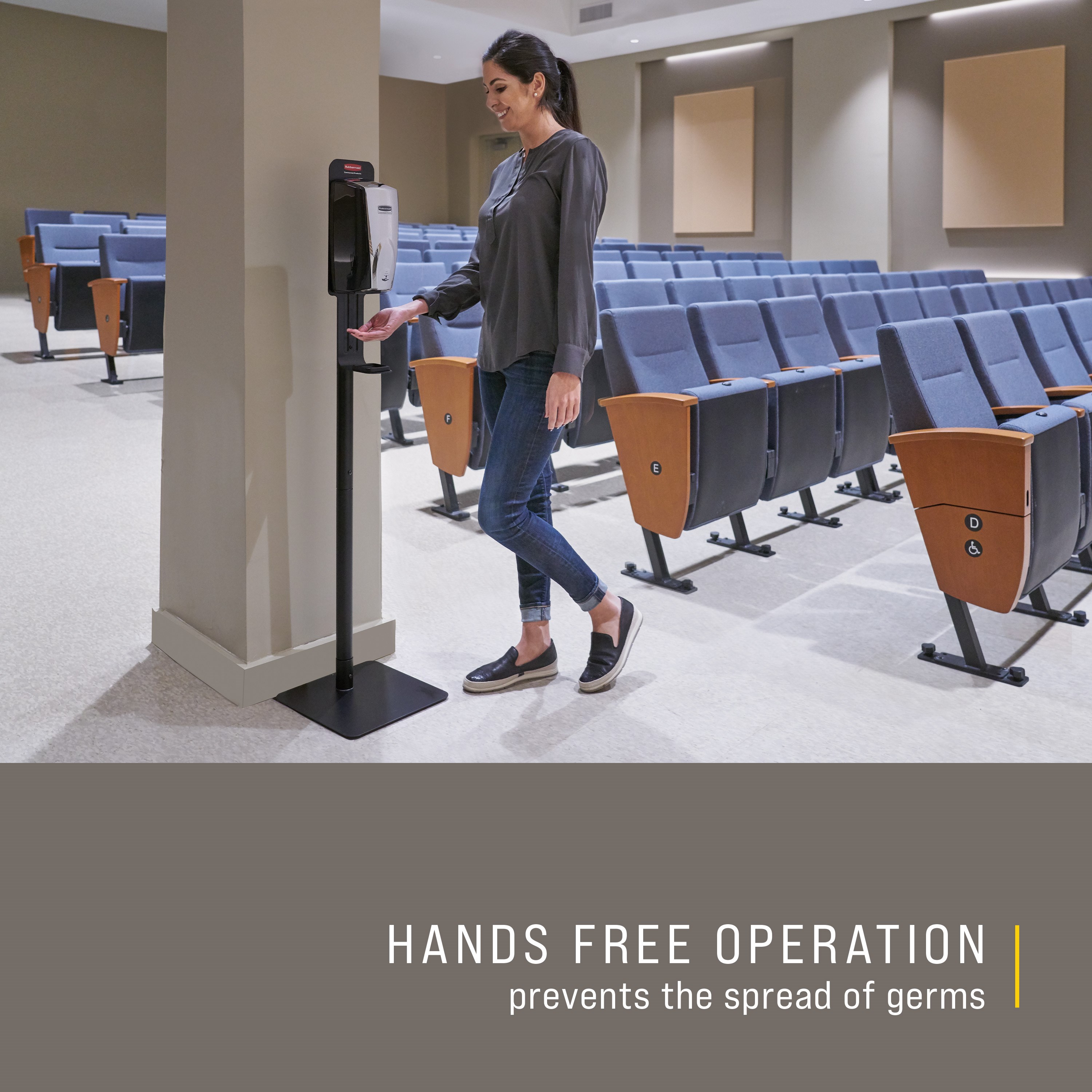 The AutoFoam Dispenser is a touch-free, wall-mounted system that dispenses controlled amounts of foam soap or sanitizer automatically to help prevent the spread of germs.