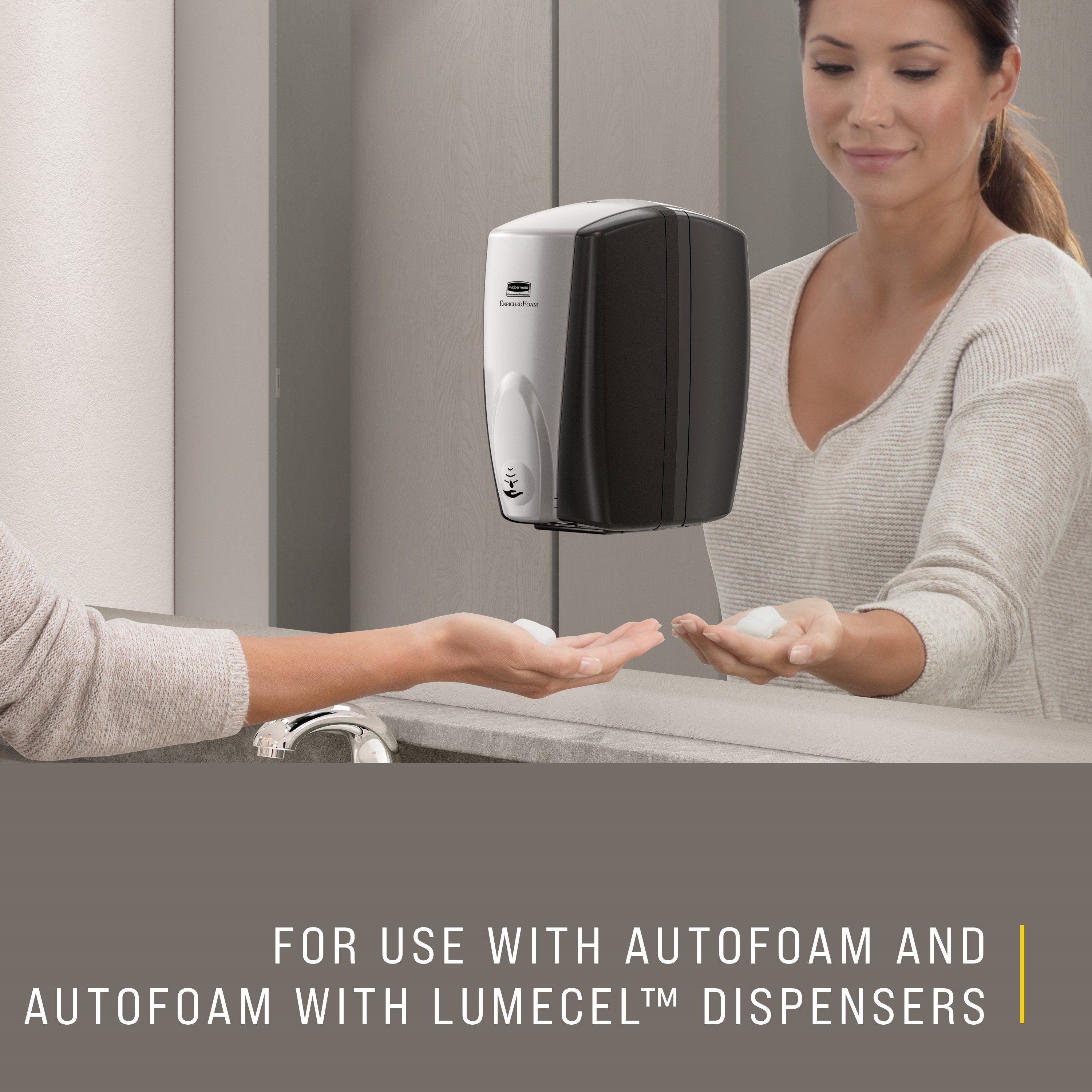 The Enriched Foam Moisturizing Hand Soap refill is for use in the AutoFoam and AutoFoam with LumeCel™ Technology Dispensers. The Green Seal® Certified hand soap dispenses in a light, airy consistency that lathers quickly for an easy hand wash.