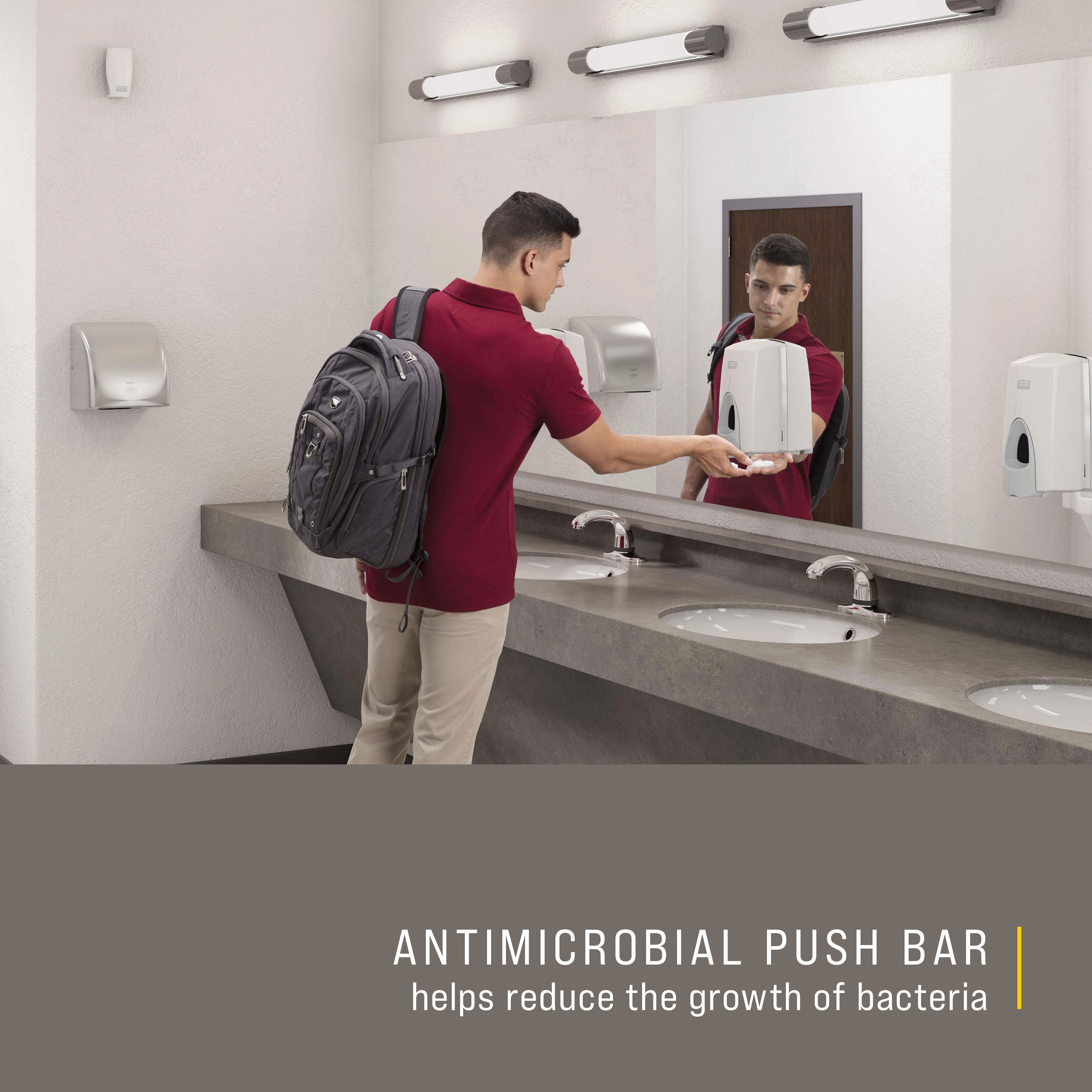 The Manual Foam Dispenser is a wall-mounted system that offers the perfect balance between quality and value.