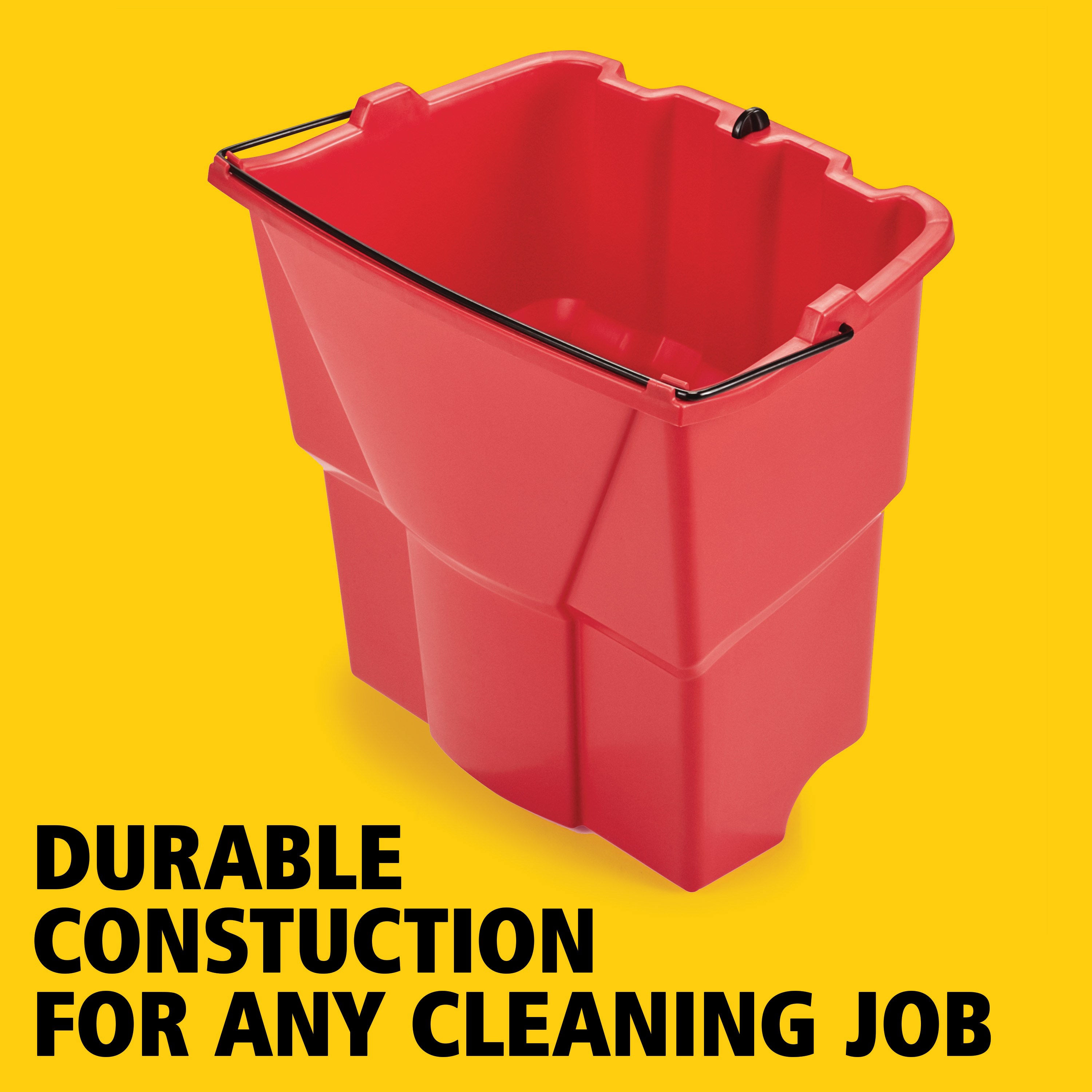 The Rubbermaid Commercial WaveBrake® Dirty Water Bucket keeps dirty water separate from clean water, helping to reduce the potential for cross-contamination. Executive Series™ WaveBrake® include the dirty water bucket as standard.