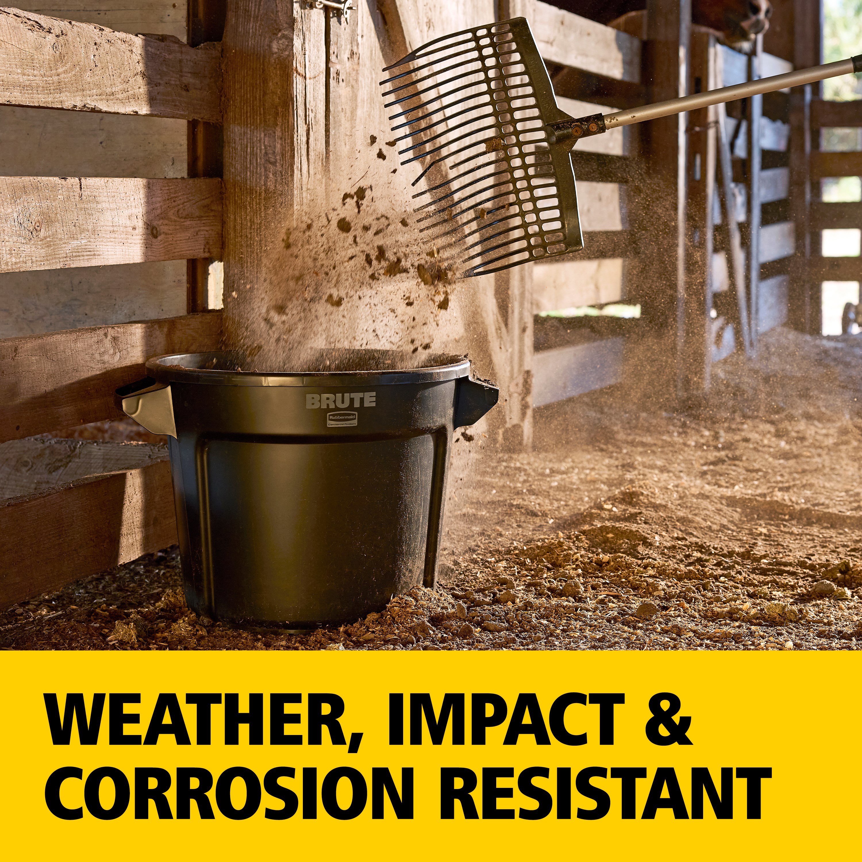 BRUTE® 18 gallon Utility Tub delivers rugged performance built for the demands of farm life. Ergonomically designed built-in handles provide a comfortable grip, while underside handle provides better control when dumping.