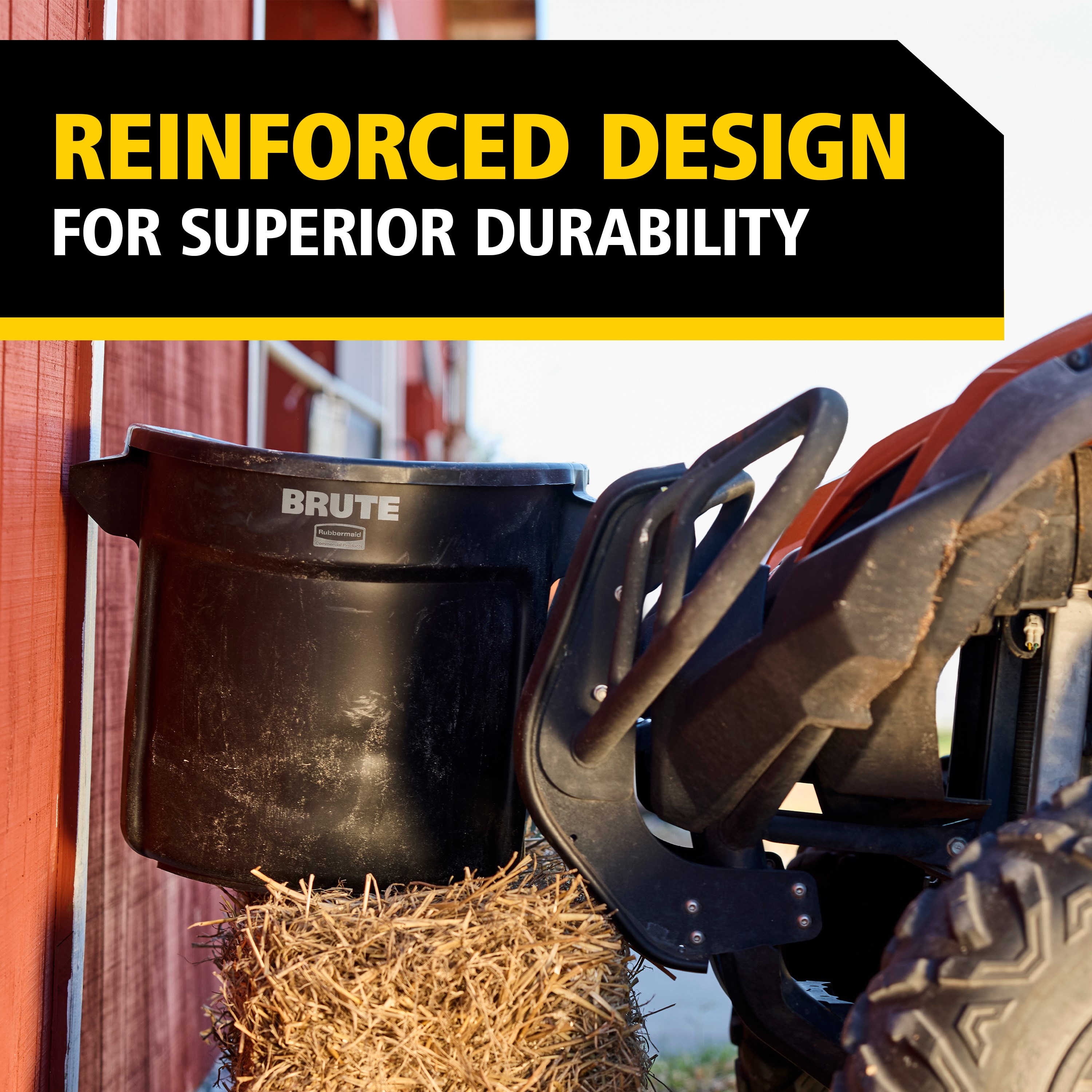 BRUTE® 18 gallon Utility Tub delivers rugged performance built for the demands of farm life. Ergonomically designed built-in handles provide a comfortable grip, while underside handle provides better control when dumping.