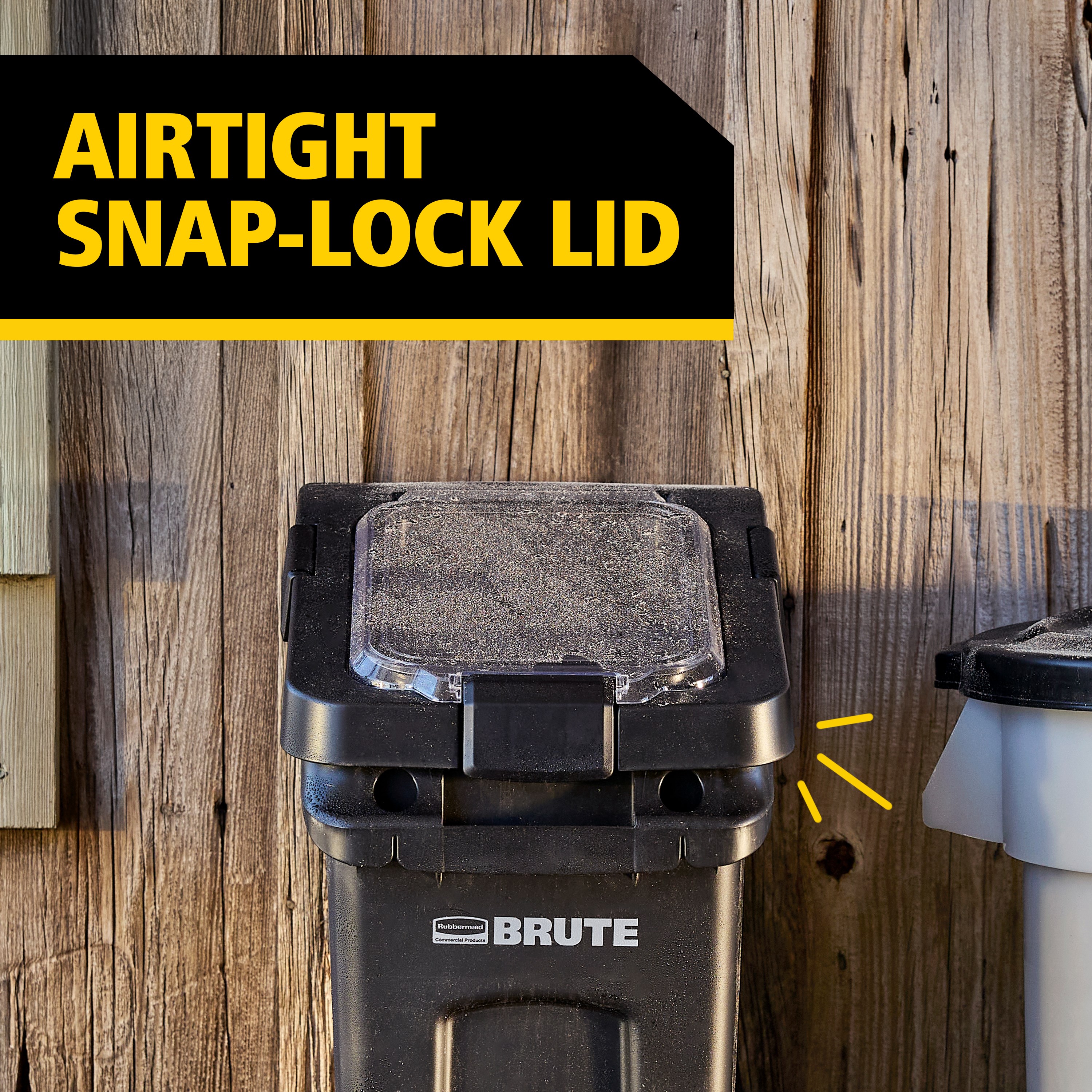 BRUTE®  Air-tight 50 lb Feed Storage Container is built to perform in tough farm environments. The feeder holds a standard 50 lb feed bag—to keep food fresher, whether in or out of the bag.