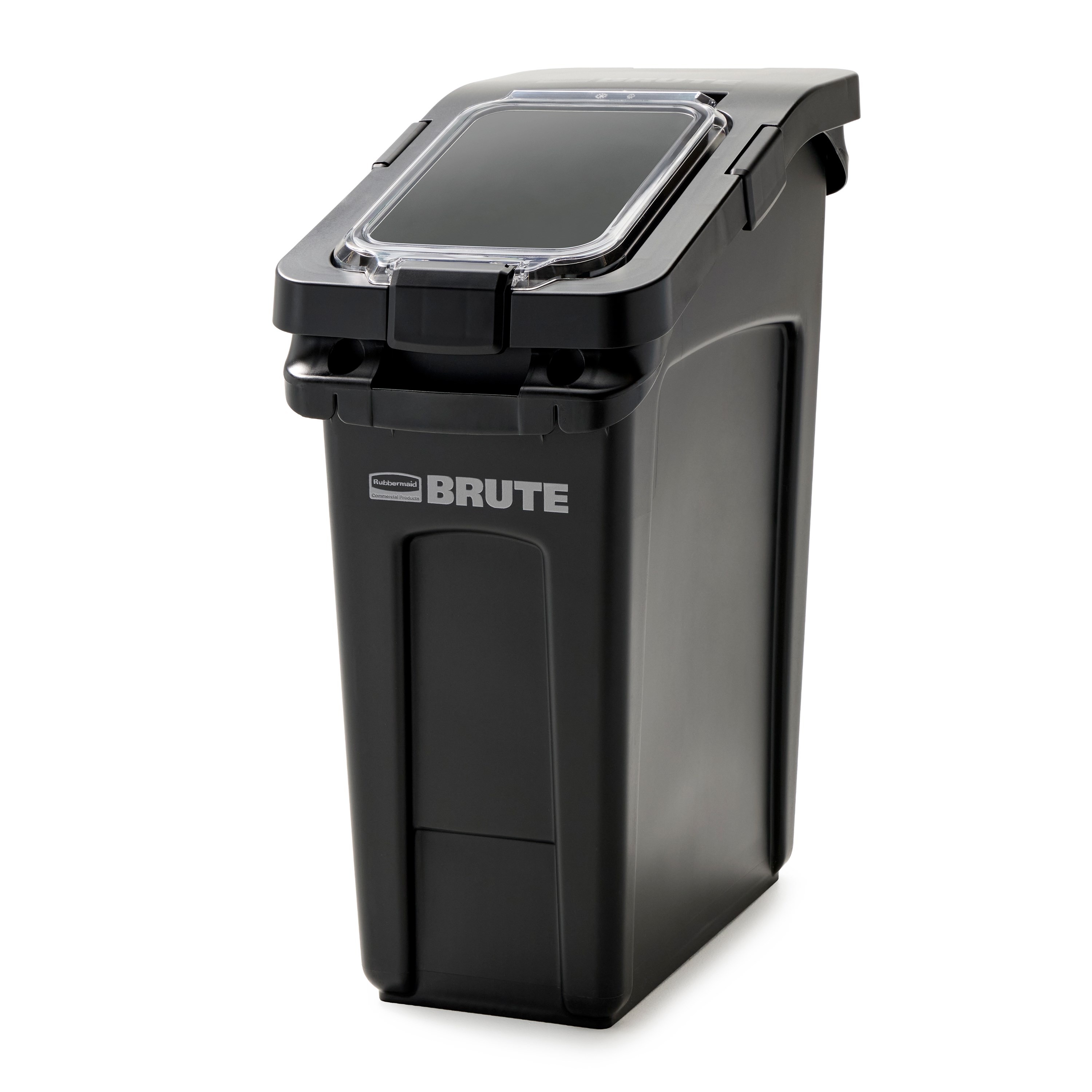 BRUTE®  Air-tight 50 lb Feed Storage Container is built to perform in tough farm environments. The feeder holds a standard 50 lb feed bag—to keep food fresher, whether in or out of the bag.