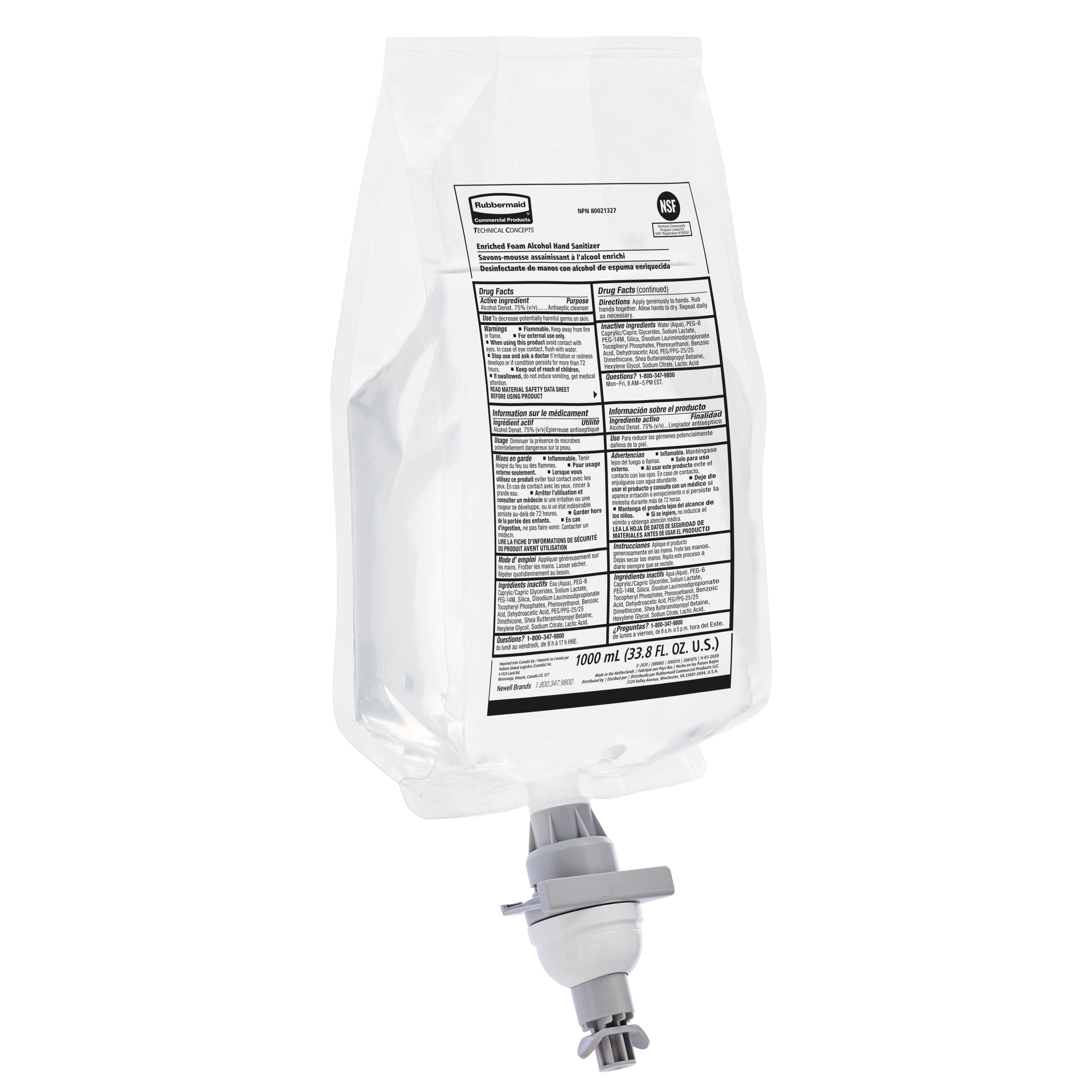 The AutoFoam Enriched Foam Alcohol Hand Sanitizer formula dispenses in a light, airy consistency and acts quickly to kill microorganisms on hands. Use frequently between handwashes to maintain hand hygiene.