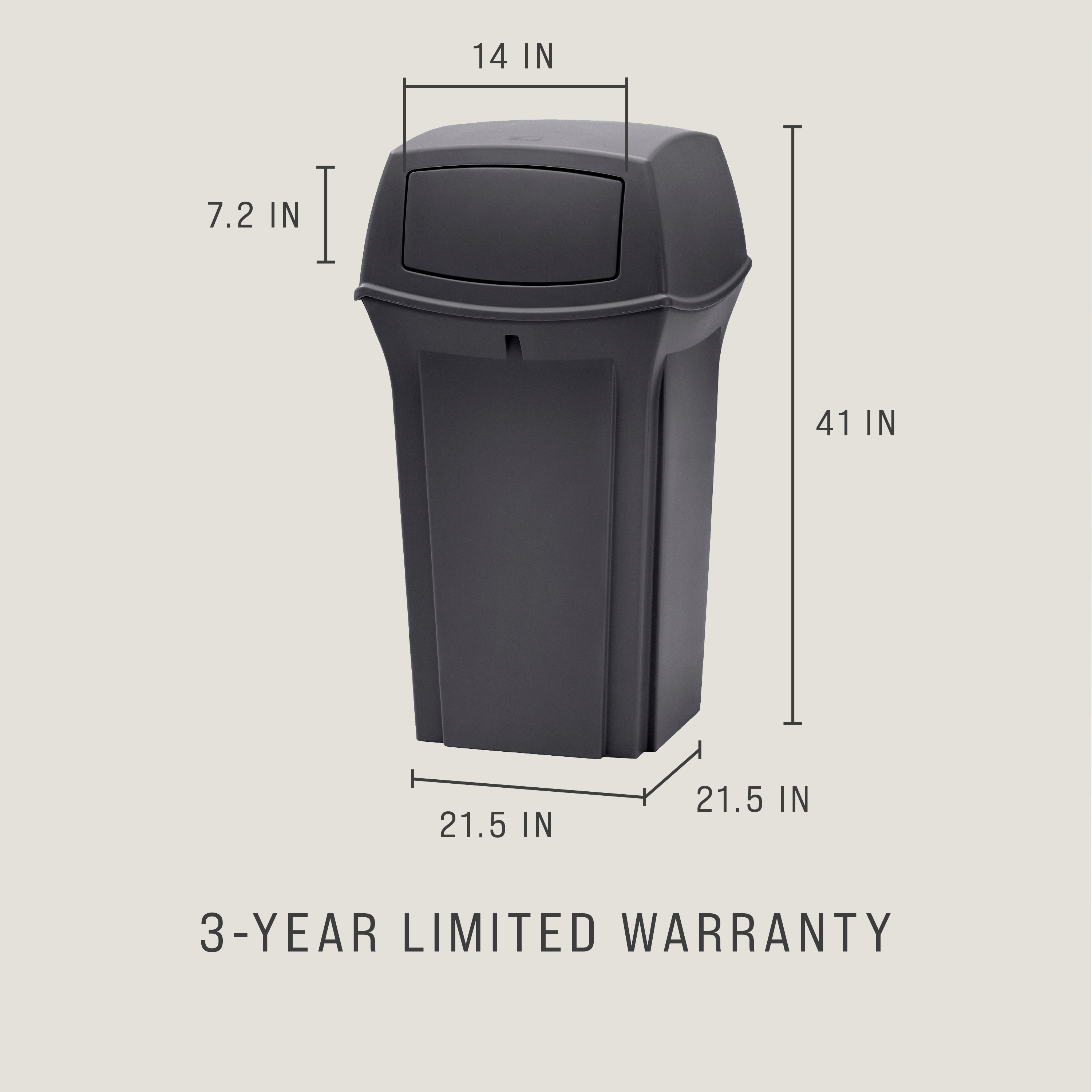 Die Ranger® Classic-Abfalleimer von Rubbermaid Commercial zeichnen sich durch ihre bewährte Langlebigkeit sowie das moderne und wartungsfreundliche Design aus.