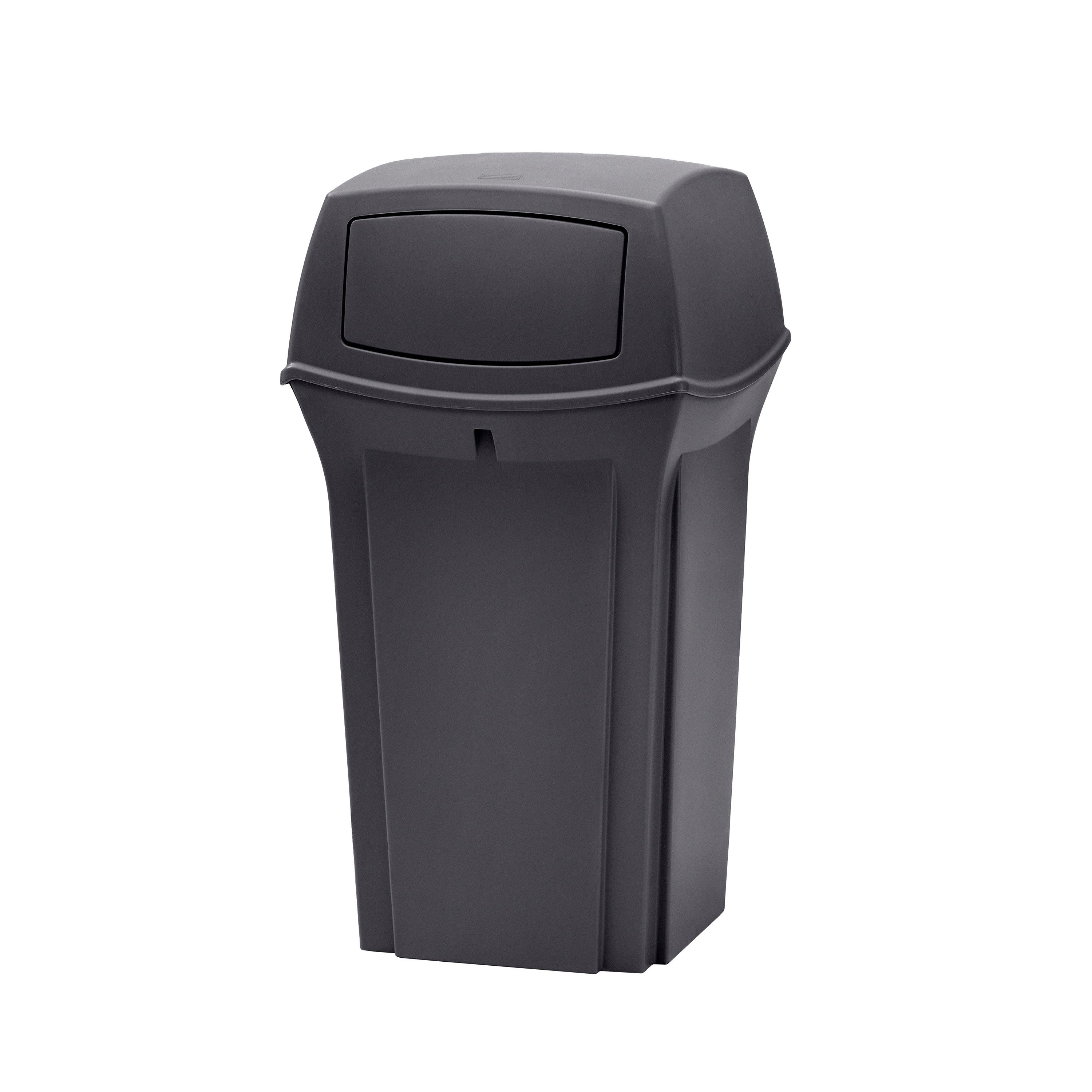 Ranger® Trash Can with 2-Door Lid, 35 Gal, Charcoal