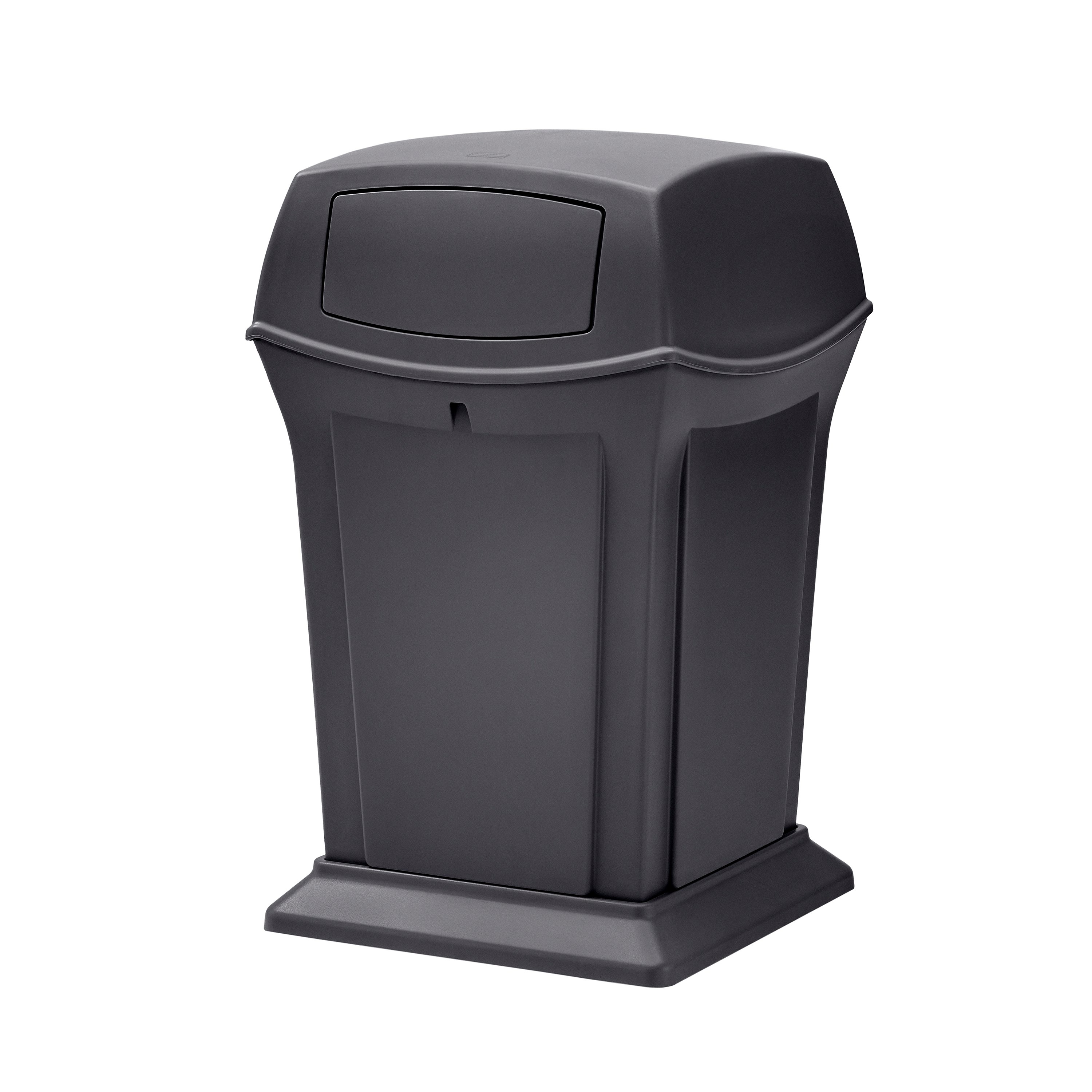 Ranger® Trash Can with 2-Door Lid, 45 Gal, Charcoal