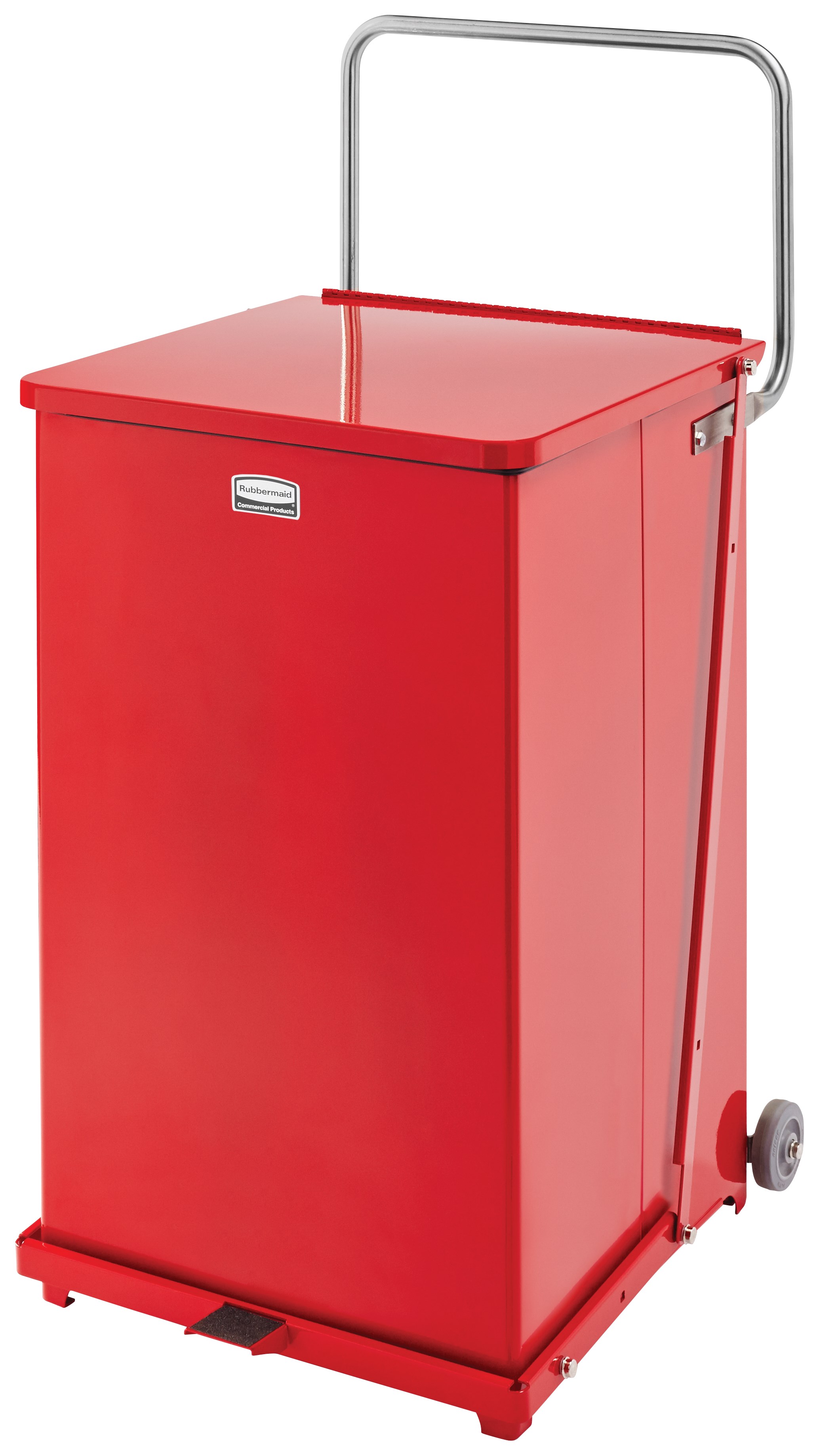 Engineered to close without a sound, the Silent Defenders® 25 Gallon FGQST40EW Square Indoor Step-On Container with Wheels is perfect for hospitals, doctor’s offices and other healthcare facilities.