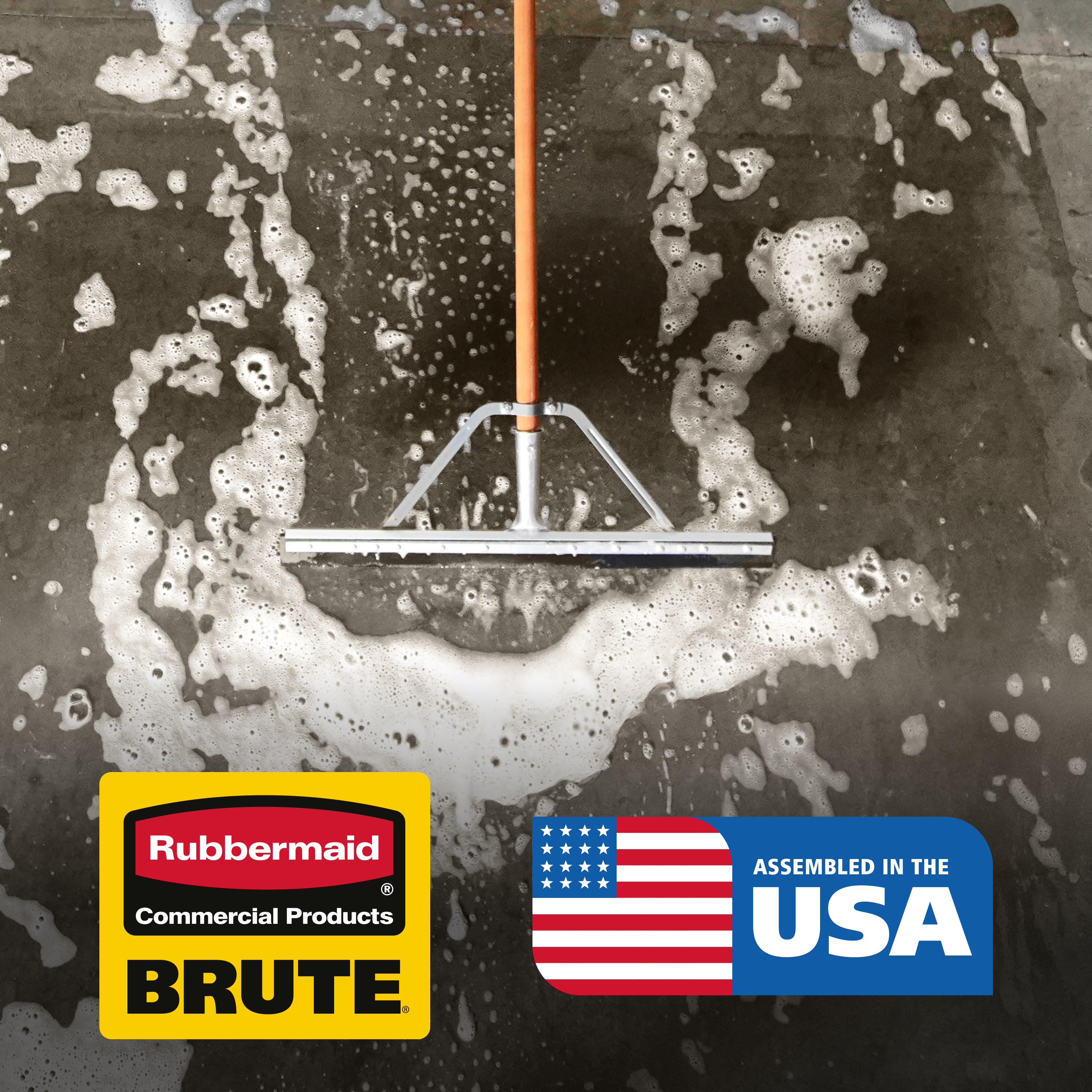 The Rubbermaid Commercial Products® BRUTE® 24 in Straight-Edge Floor Squeegee tackles water, spills, and heavy cleanups. Its wide 24 in blade clears large areas quickly—making it an essential tool for both flood response and routine liquid removal.