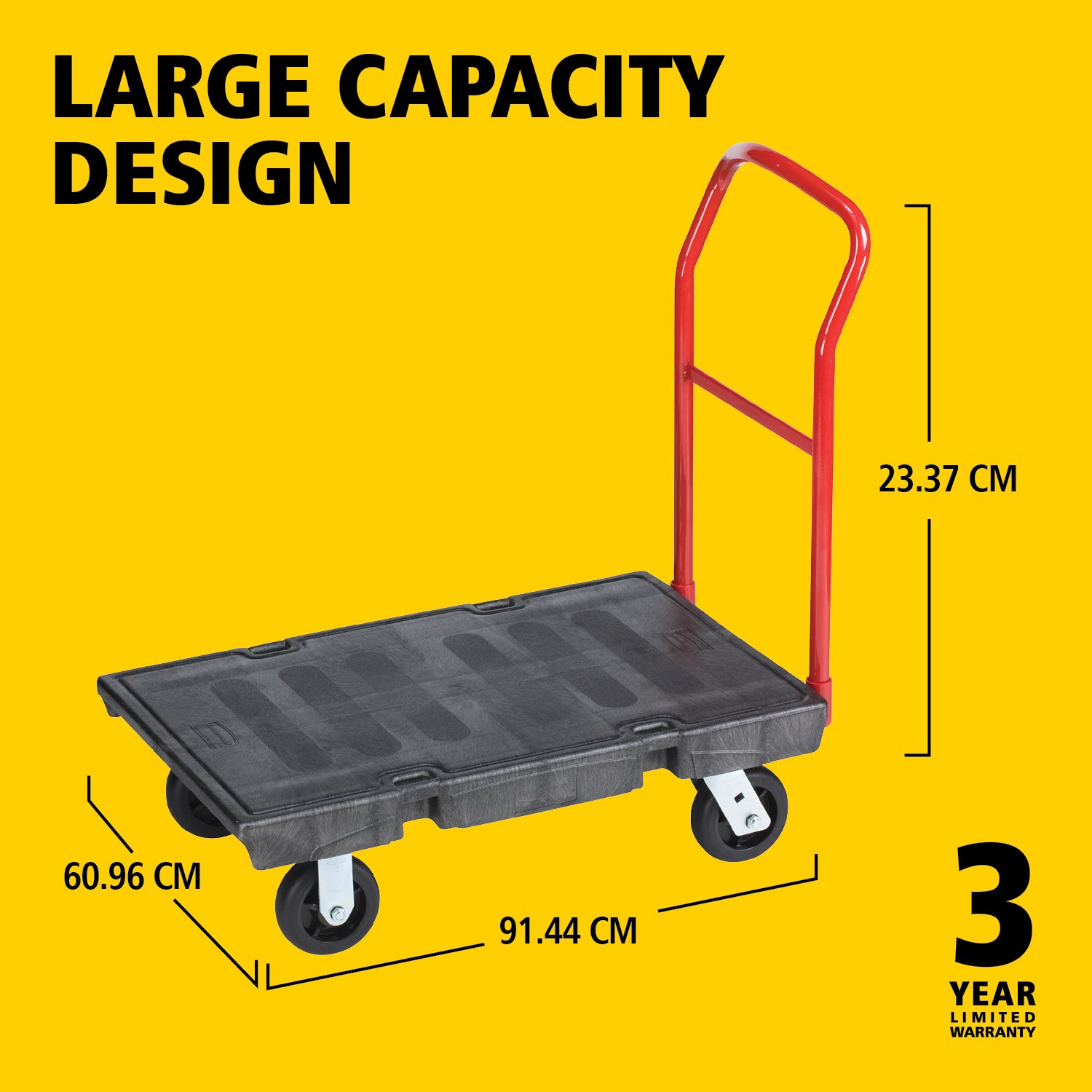 The Small Heavy-Duty Platform Truck is ideal for moving large, heavy, oversized loads efficiently throughout a facility with the capacity to hold up to 453kg.