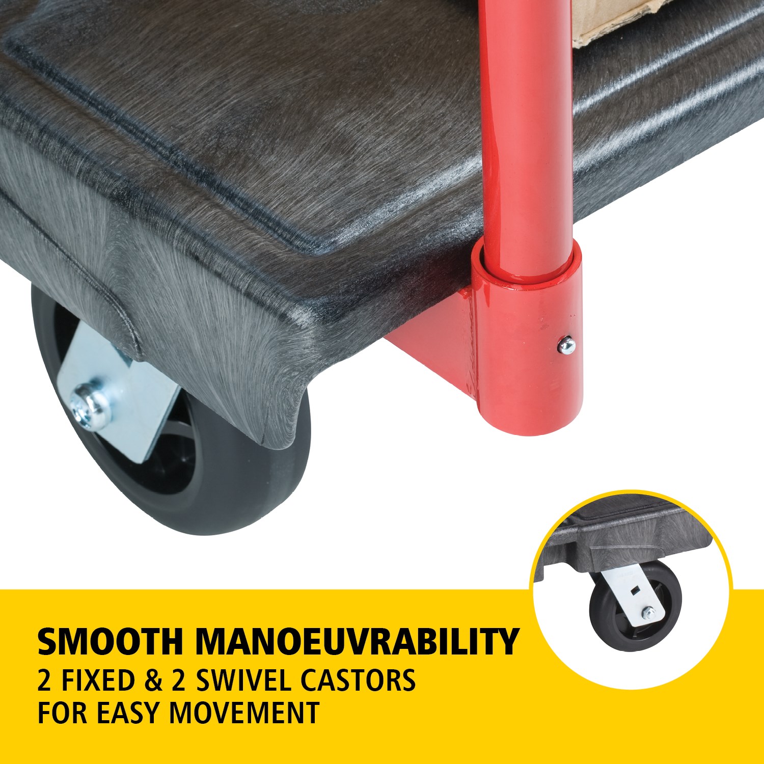 The Small Heavy-Duty Platform Truck is ideal for moving large, heavy, oversized loads efficiently throughout a facility with the capacity to hold up to 453kg.