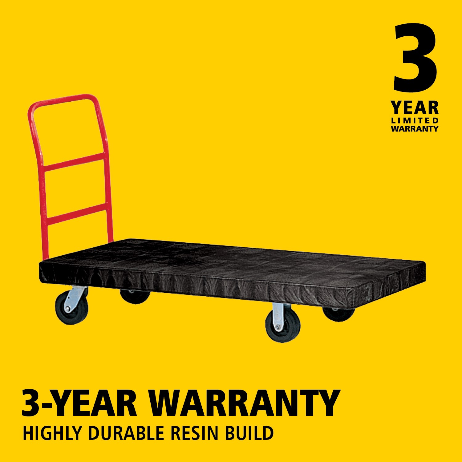 Der Heavy-Duty Plattformwagen ist ideal für den effizienten Transport großer, schwerer und sperriger Lasten innerhalb einer Einrichtung, mit einer Tragfähigkeit von bis zu 454 kg – 907 kg (modellabhängig).