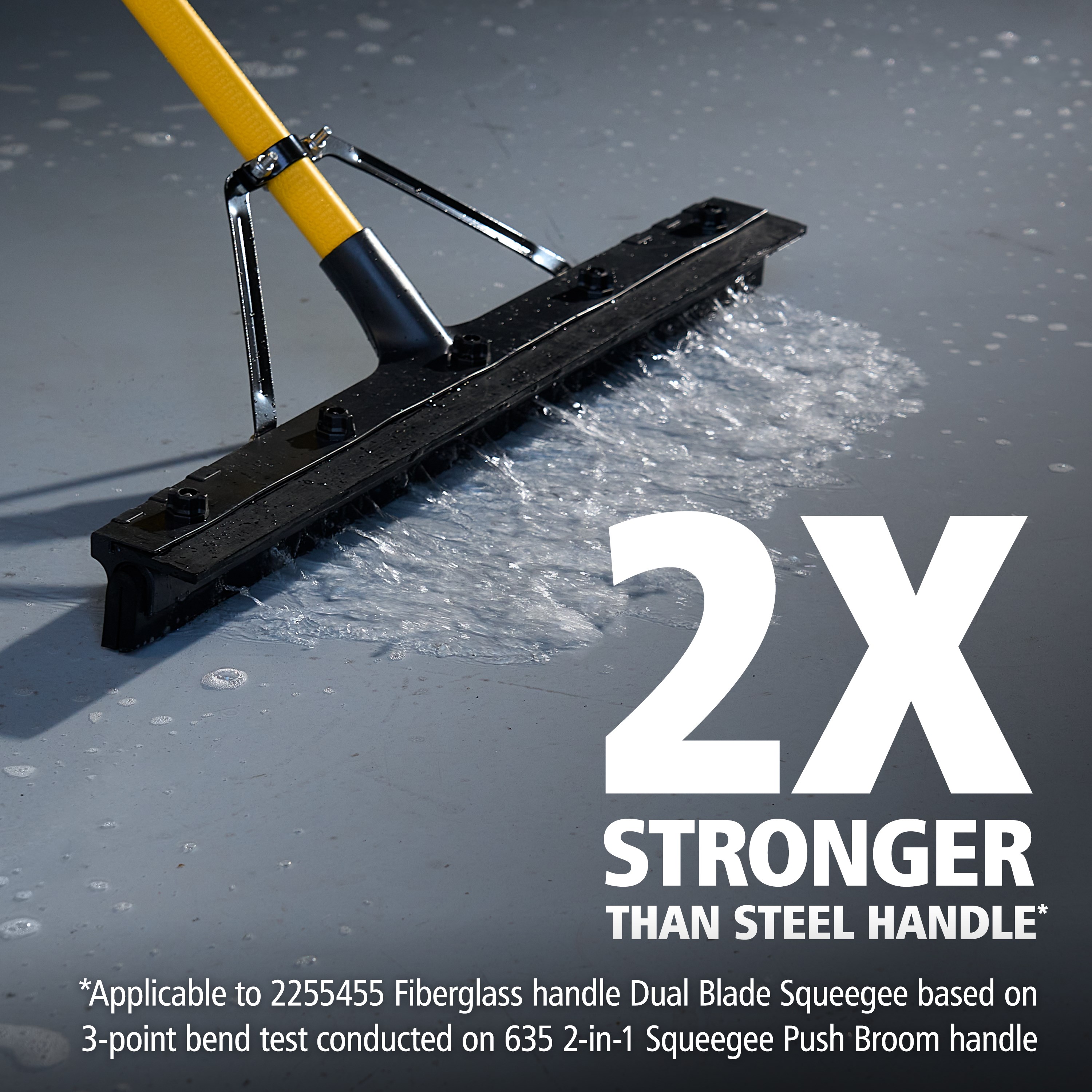 Curved blades to efficiently dry irregular and smooth surfaces Weatherproof fiberglass handle great for all environments. Quickly removes water and other liquids.