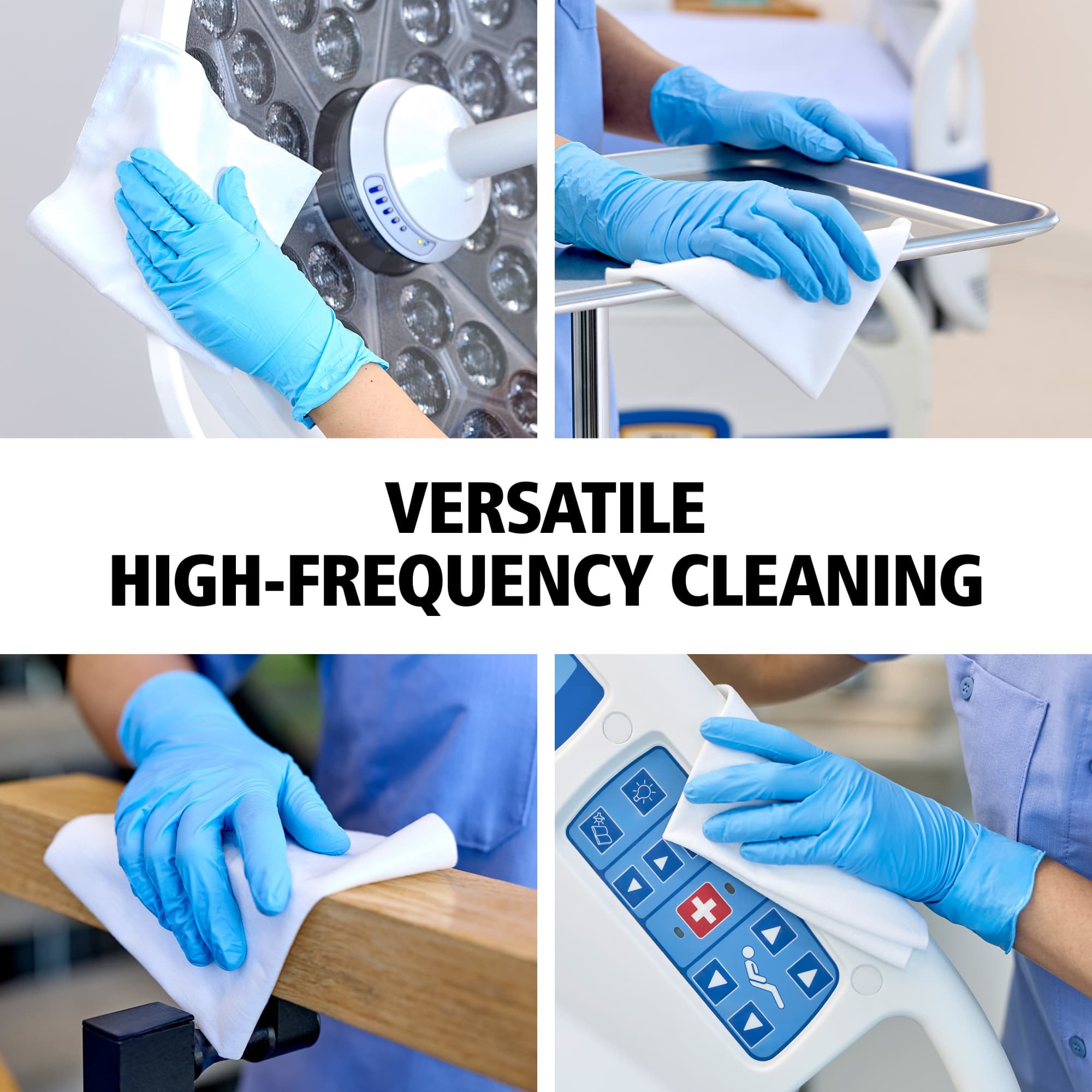 The HYGEN™ r-100 Disposable Microfiber Cloth assists in environmental cleaning, the first step in the disinfection process, and is engineered for consistent cleaning performance in high-traffic environments. Designed to help minimize cross-contamination while maintaining effective soil removal. Made with 100% recycled content to help support sustainability goals without sacrificing cleaning performance.