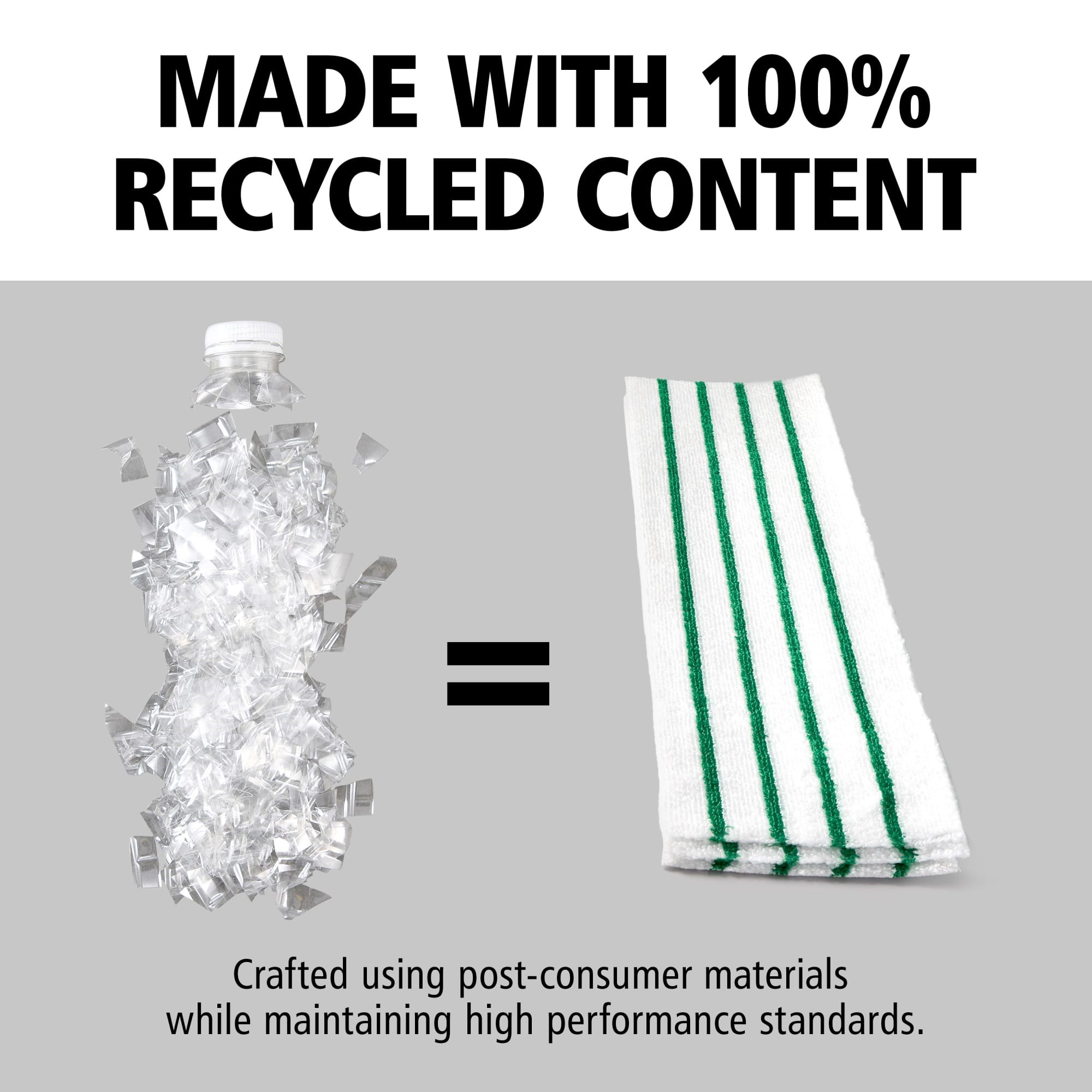 Rubbermaid Commercial Products HYGEN™ r-100 Disposable Microfiber Mop Pads deliver powerful microfiber cleaning. Disposable to help reduce cross-contamination the pads removes 99.9% or more of tested bacteria and fungi using water alone.