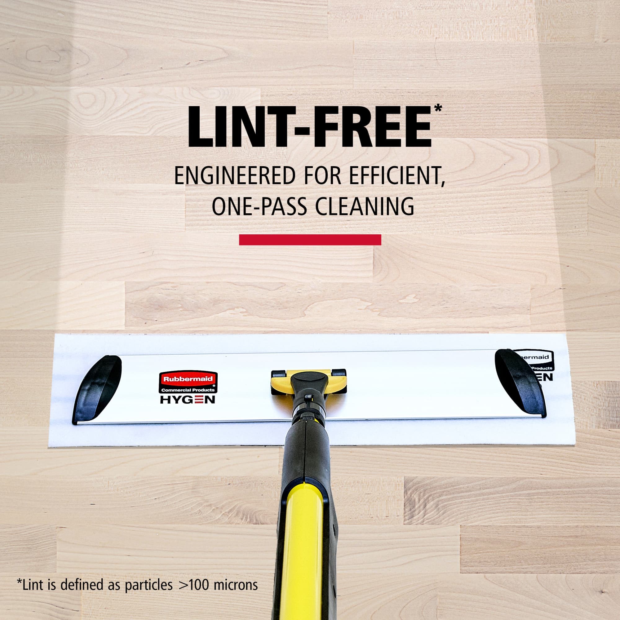 Rubbermaid Commercial Products HYGEN™ r-100 Disposable Microfiber Mop Pads deliver powerful microfiber cleaning. Disposable to help reduce cross-contamination the pads removes 99.9% or more of tested bacteria and fungi using water alone.