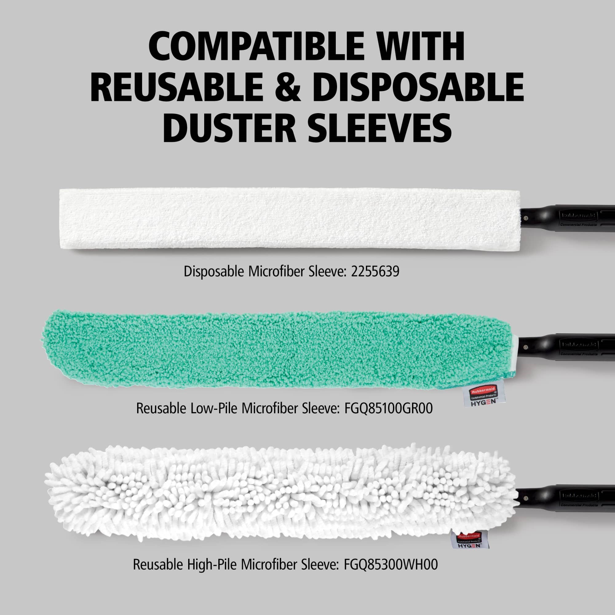 HYGEN Microfiber Quick-Connect Flexi-Wand and Disposable Duster makes it easy to remove dust from crevices, irregular surfaces, and hard-to-reach areas. Its flexible design bends and conforms to uniquely-shaped fixtures for optimal surface contact when cleaning vents, crown molding, furniture, tops of cabinets, ceilings, and more.