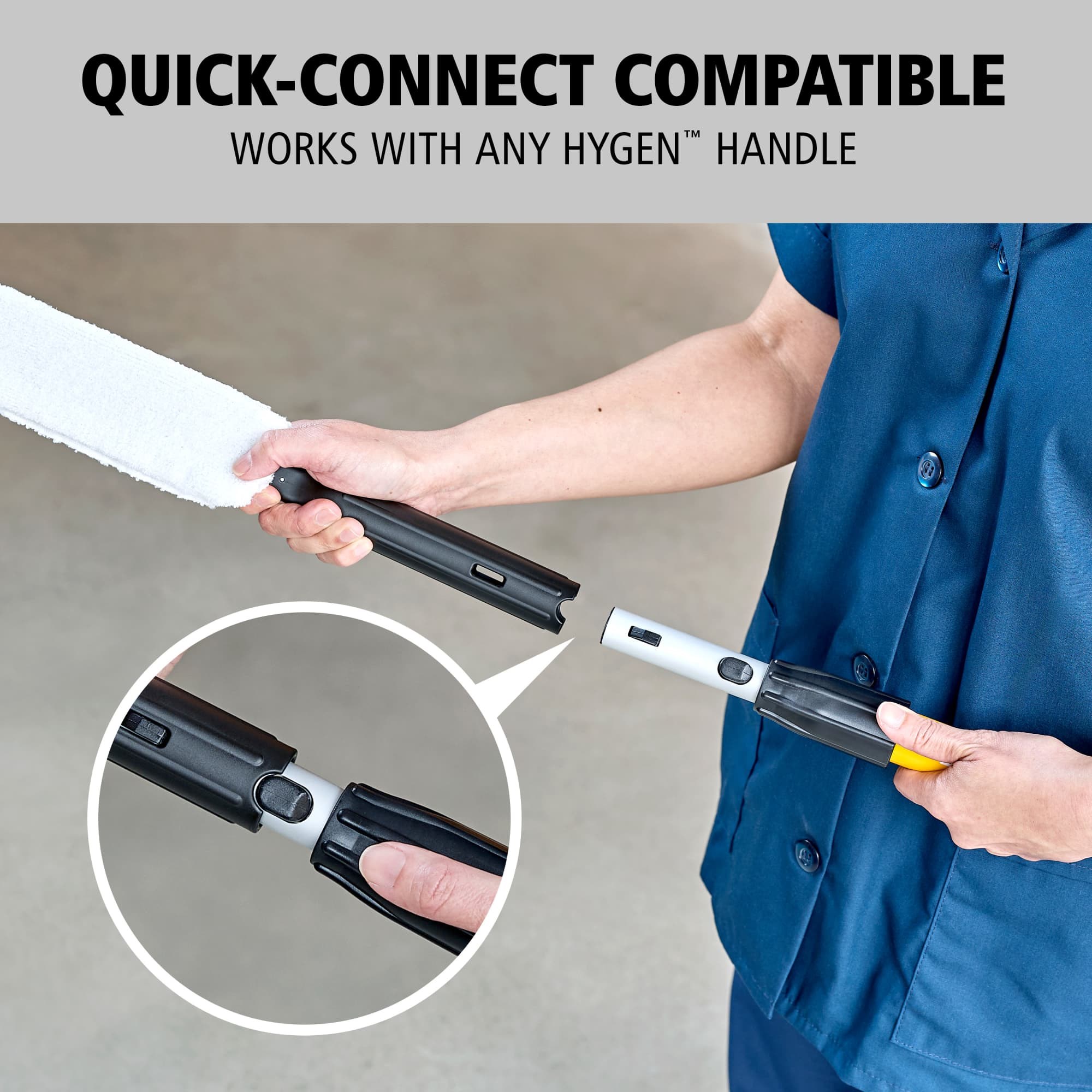 HYGEN Microfiber Quick-Connect Flexi-Wand and Disposable Duster makes it easy to remove dust from crevices, irregular surfaces, and hard-to-reach areas. Its flexible design bends and conforms to uniquely-shaped fixtures for optimal surface contact when cleaning vents, crown molding, furniture, tops of cabinets, ceilings, and more.