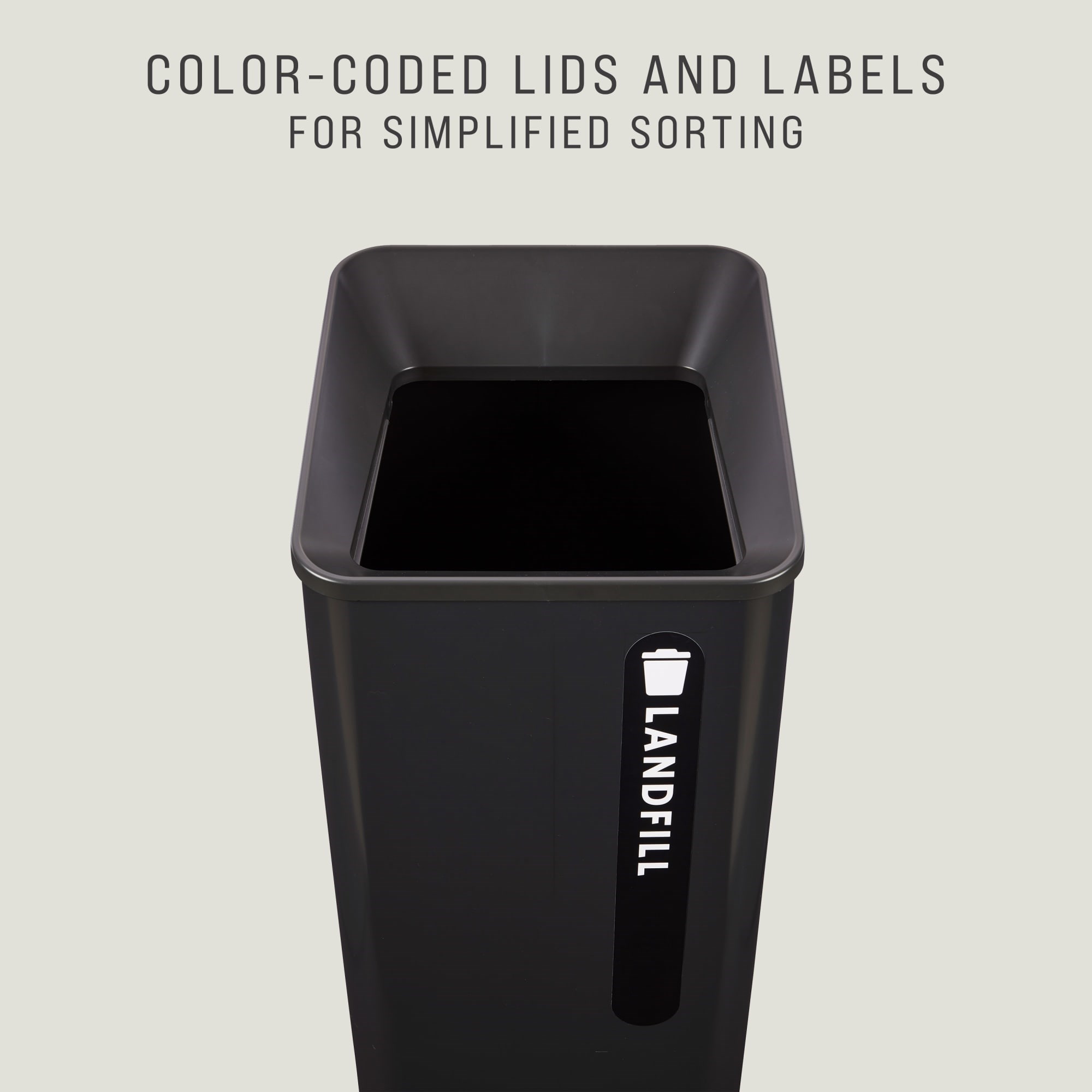 Sustain Containers are a decorative and adaptable recycling solution made to improve your facility's sustainability compliance.