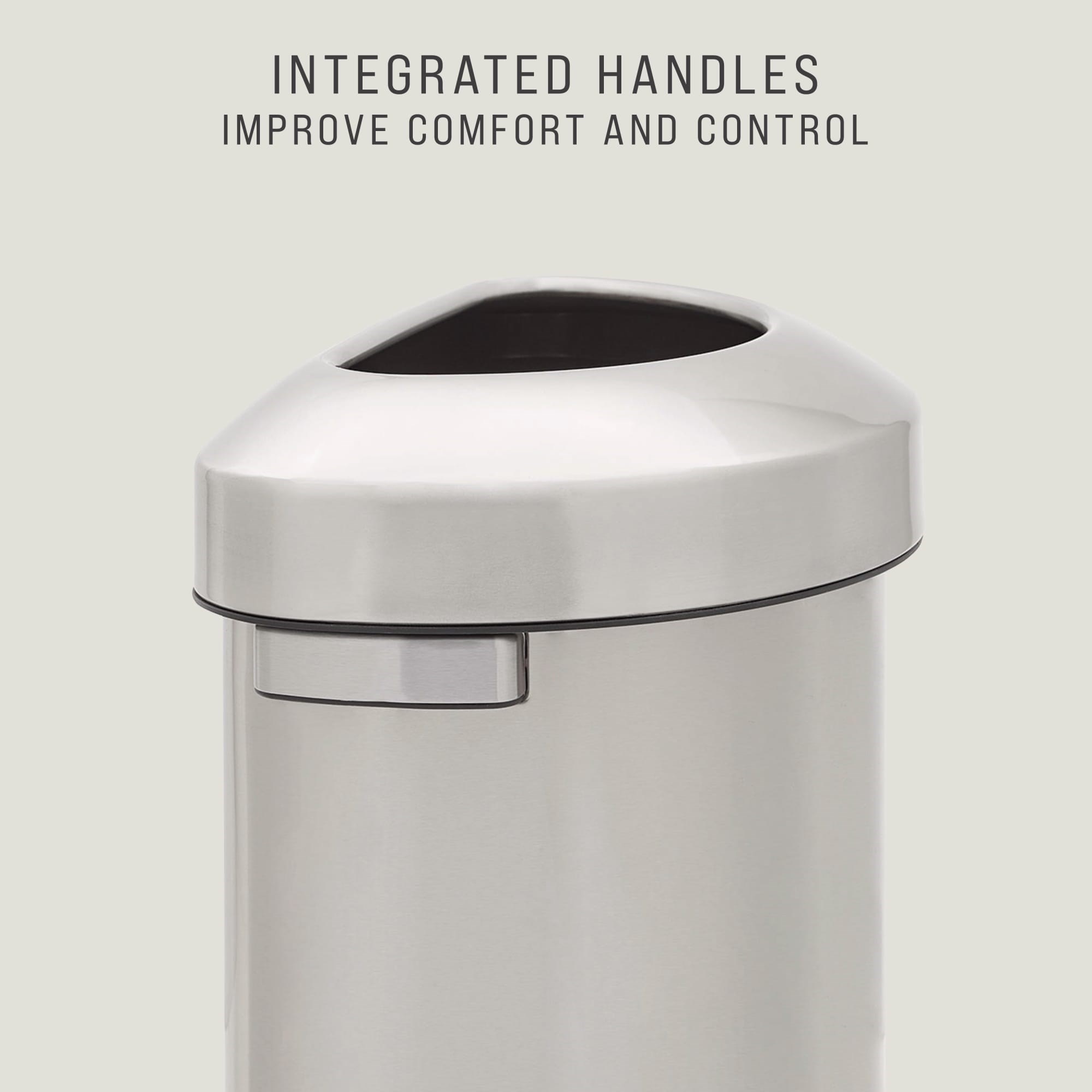 Featuring a classic design and fingerprint-resistant stainless steel, the Refine waste container fits seamlessly into any commercial space for a discreet look that enhances the overall environment.