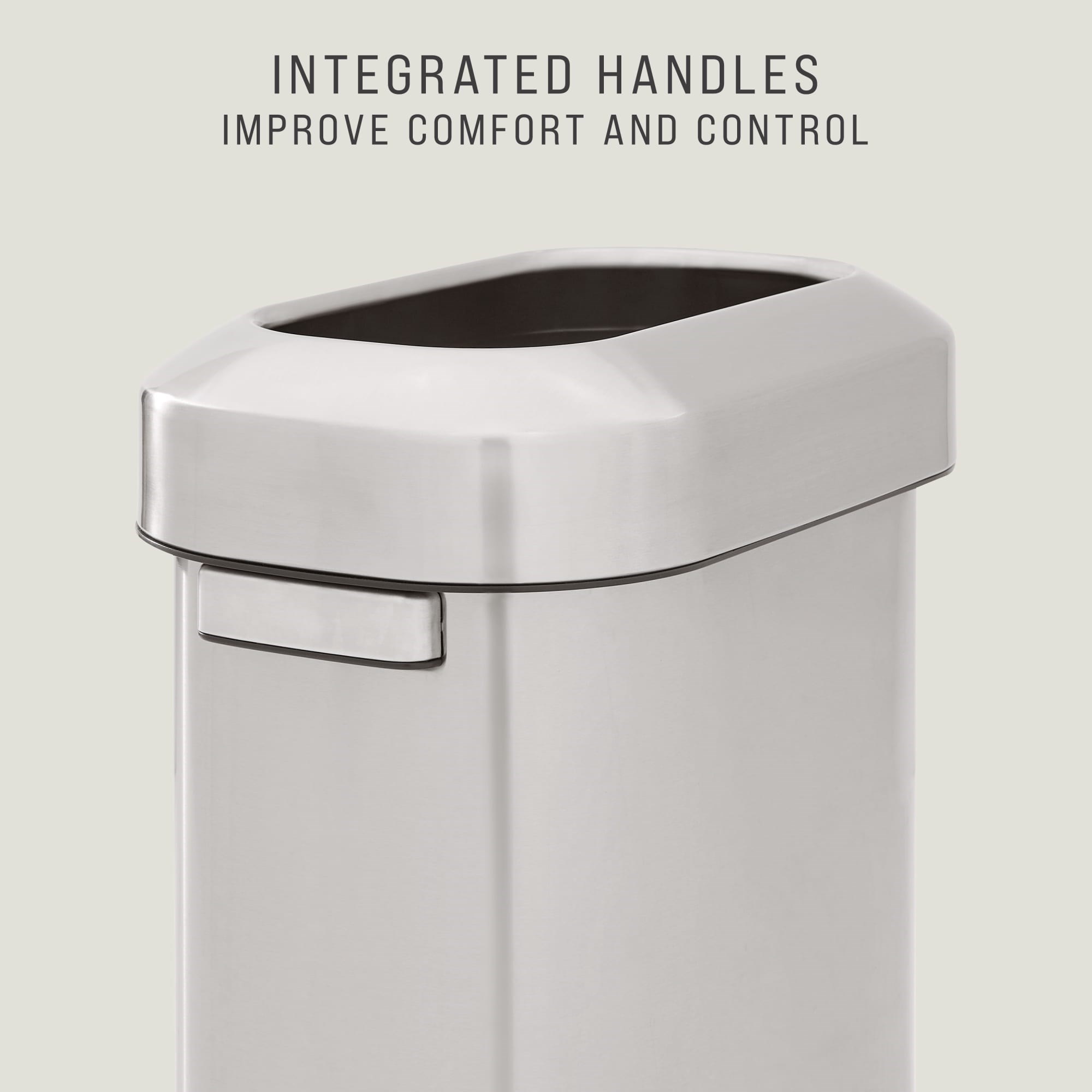 Featuring a classic design and fingerprint-resistant stainless steel, the Refine waste container fits seamlessly into any commercial space for a discreet look that enhances the overall environment.