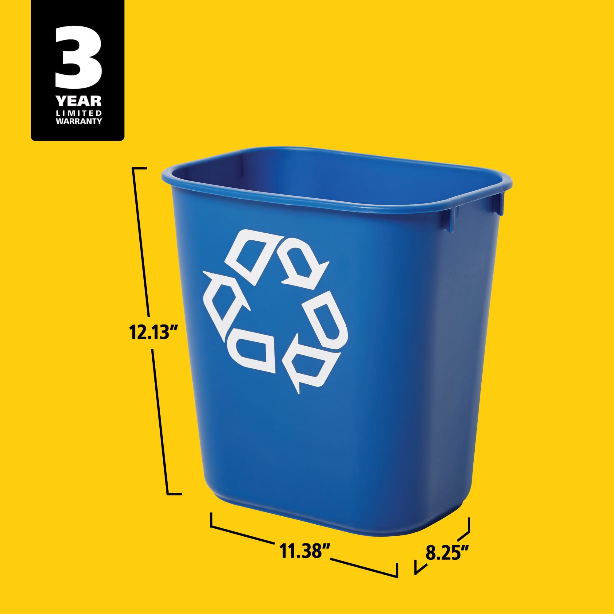The Rubbermaid Commercial Deskside containers are space-efficient, economical, and an easy and an effective deskside recycling solution.