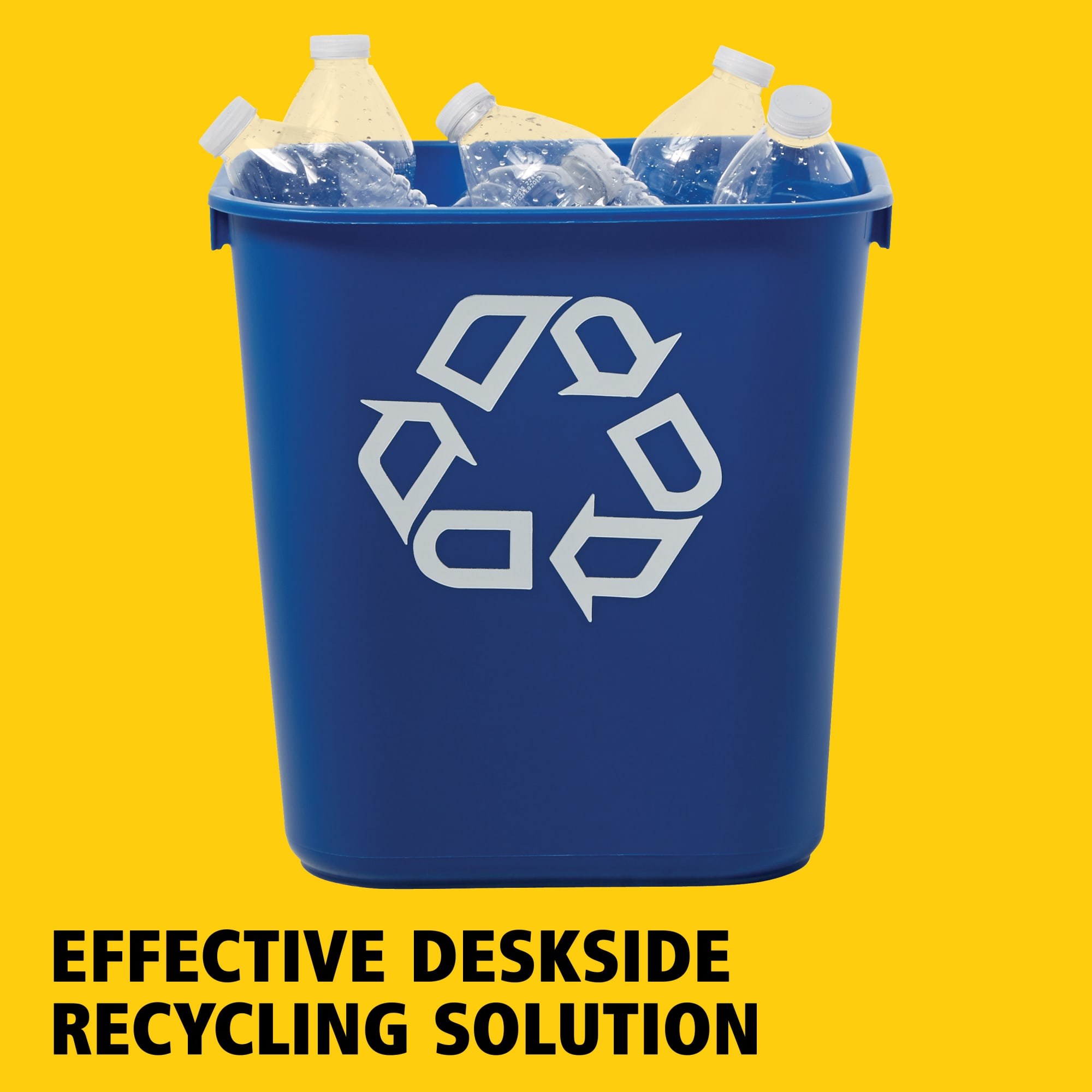 The Rubbermaid Commercial Deskside containers are space-efficient, economical, and an easy and an effective deskside recycling solution.