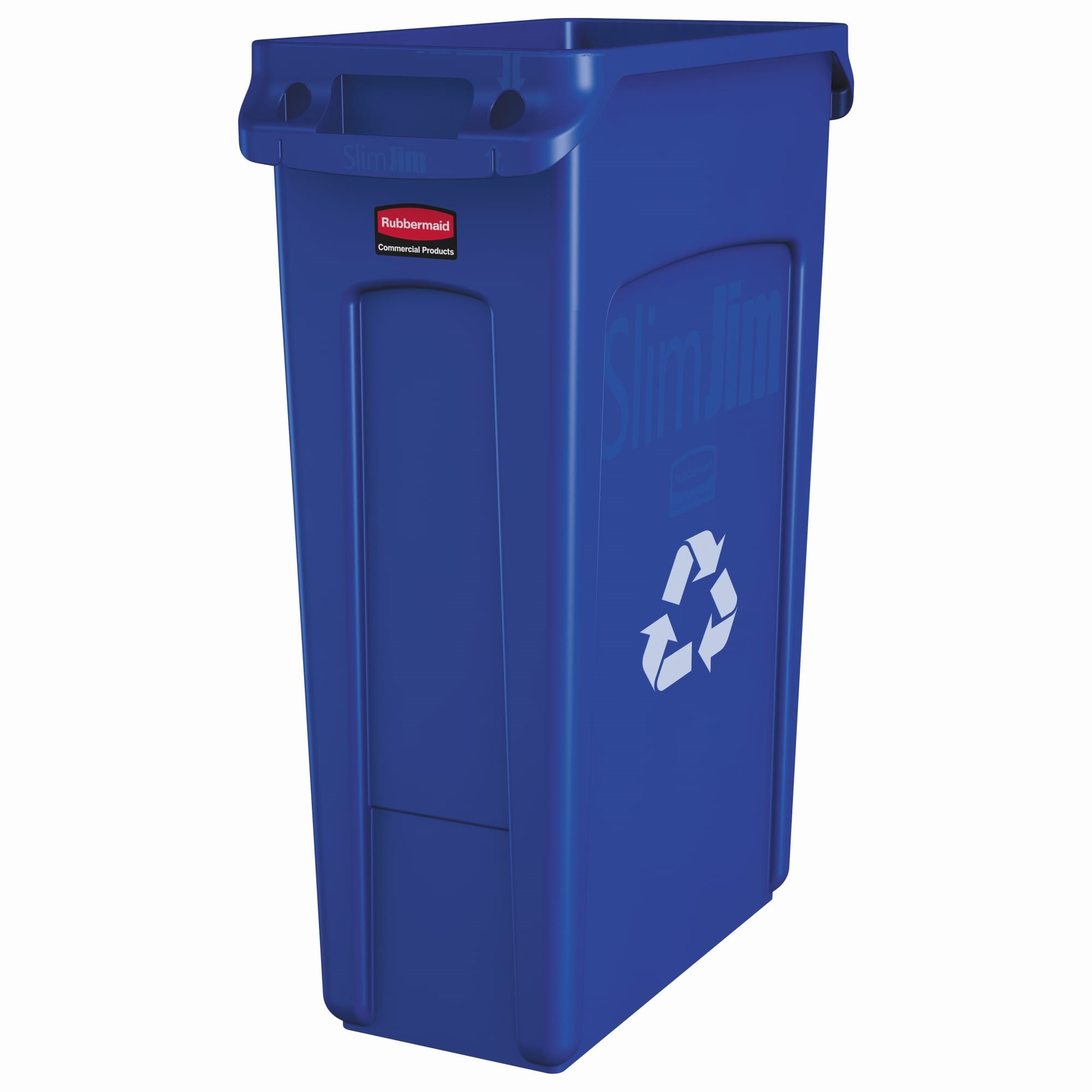 Vented Slim Jim® Recycling 23 Gal Blue