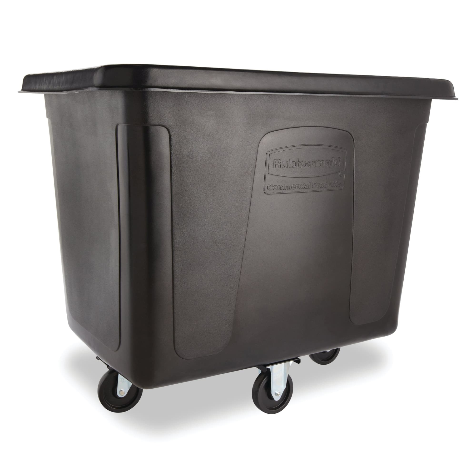 The Rubbermaid Commercial 16 cu ft Cube Truck is part of a full line of Cube Trucks assisting in waste collection, material transport, and laundry handling.