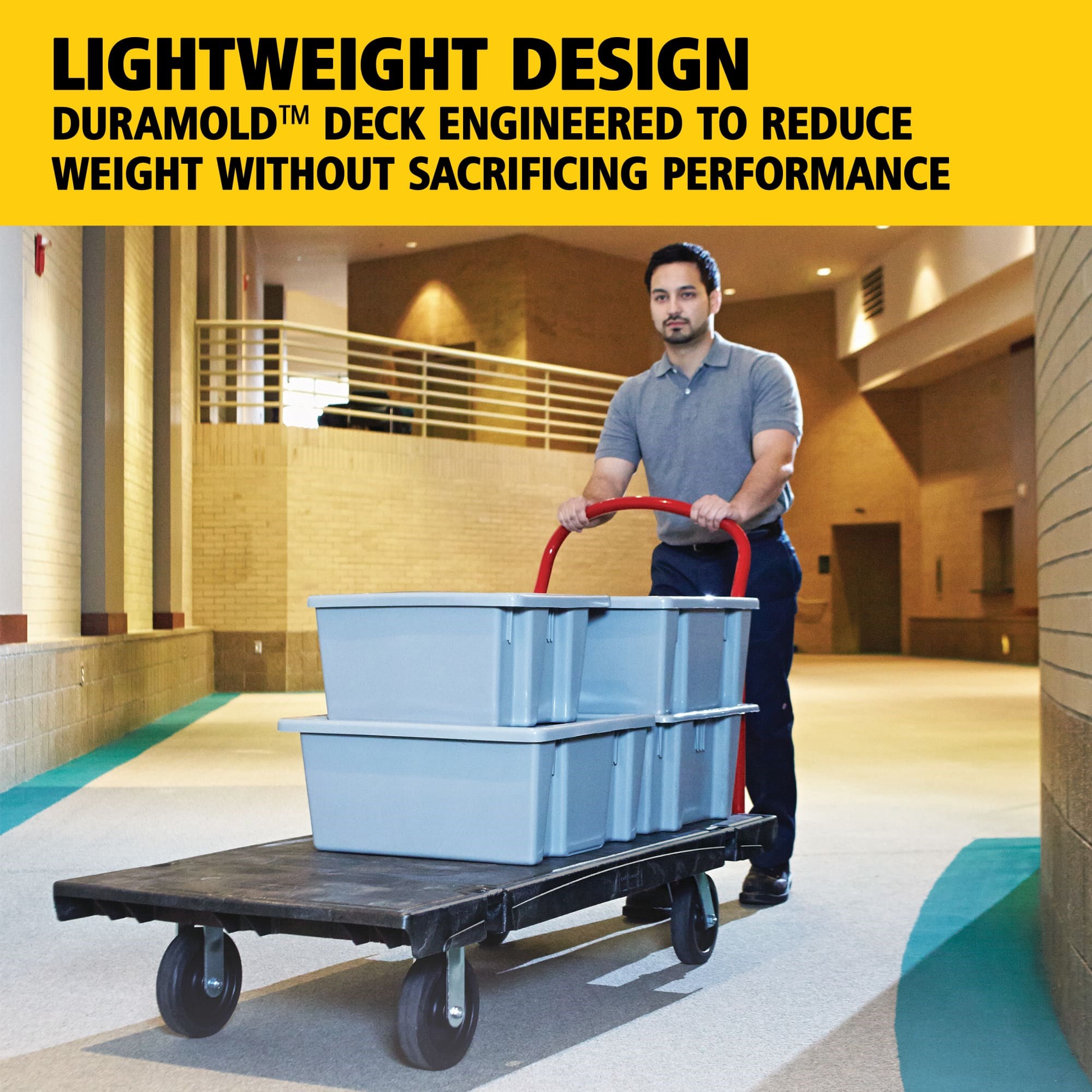 The Heavy-Duty Platform Truck is ideal for moving large, heavy, oversized loads efficiently throughout a facility with up to 2,000 lb. capacity.