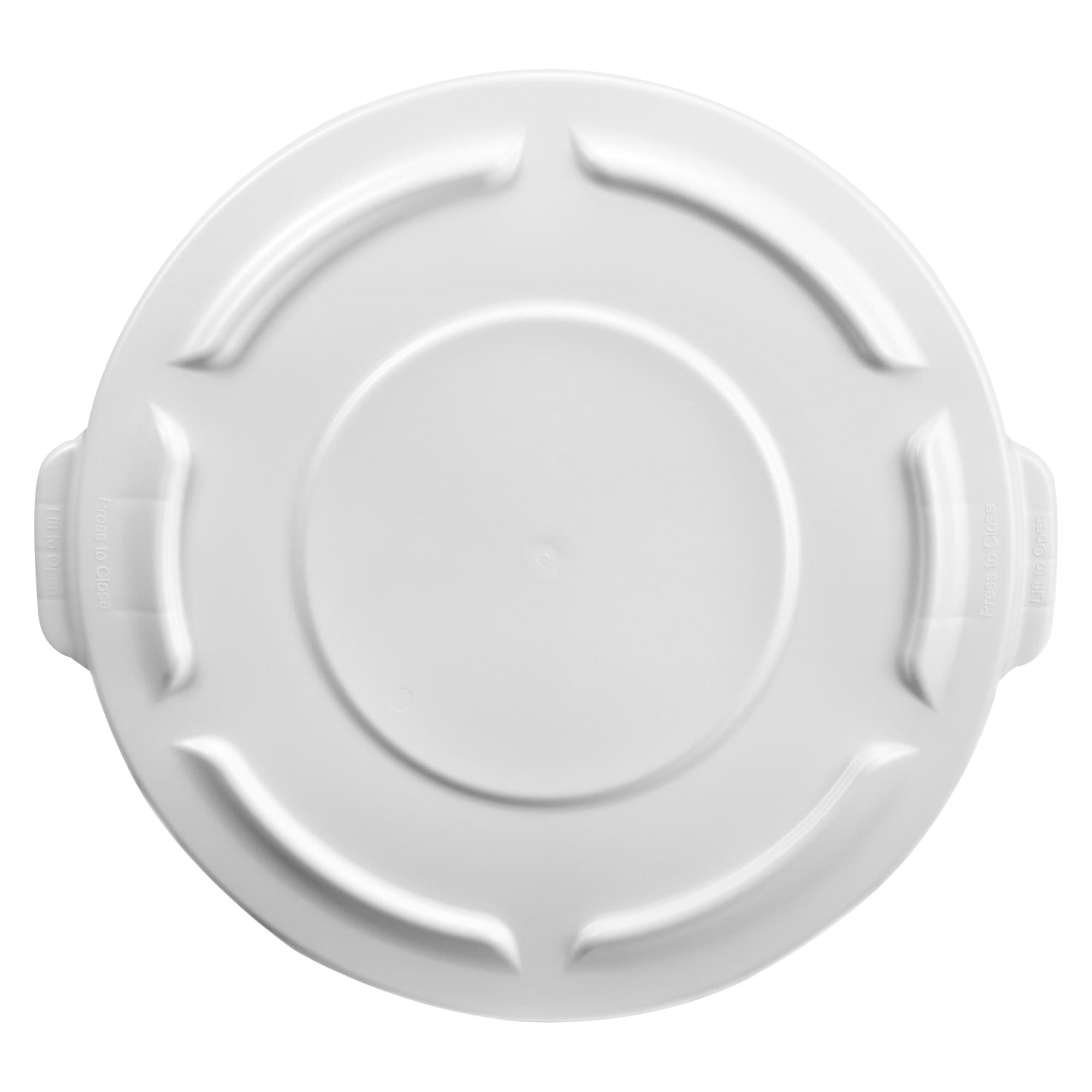 The Rubbermaid Commercial BRUTE® Self-Draining Lids feature self-draining channels that prevent water from pooling.