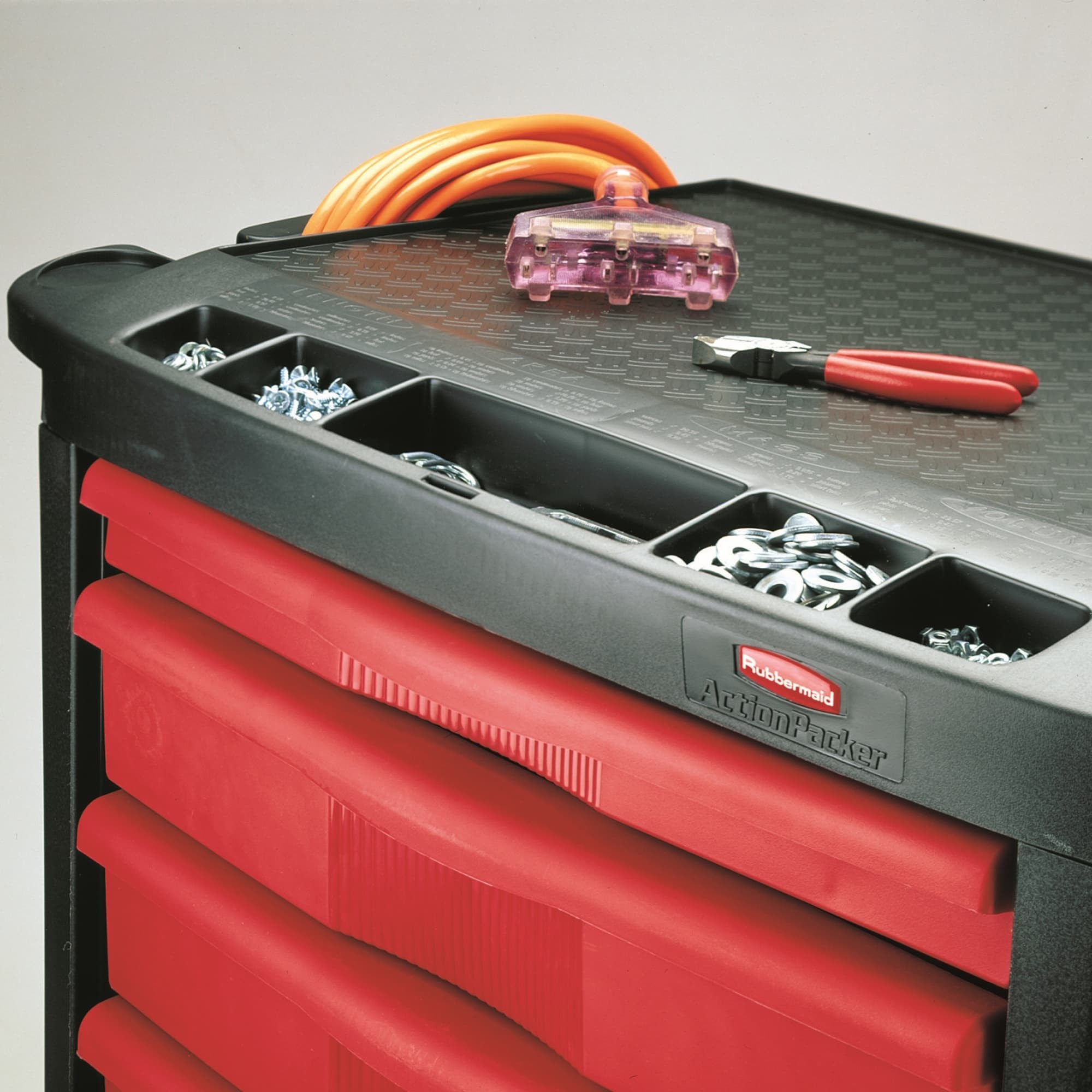 The 5-Drawer Mobile Work Center is a comprehensive mobile workbench with easy-to-organize tool storage.