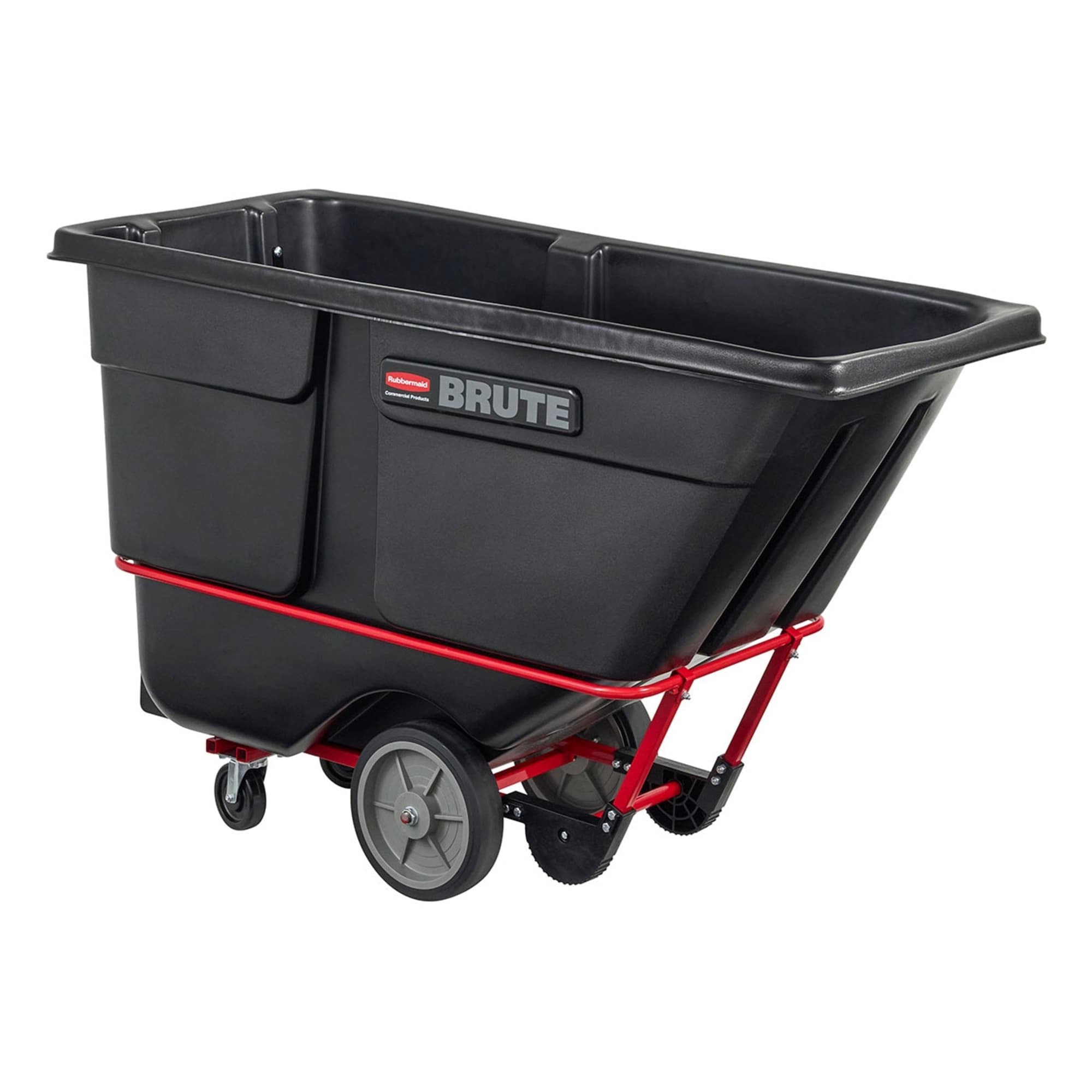 BRUTE Rotomolded Tilt Truck, Heavy Duty, 1 Cubic Yard, Black