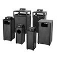 The Dimension Series 12 Gallon FGR12 Decorative Outdoor Waste Container is made from heavy-gauge, fire-safe steel designed to stand up to heavy use and harsh weather conditions while providing years of reliable outdoor service