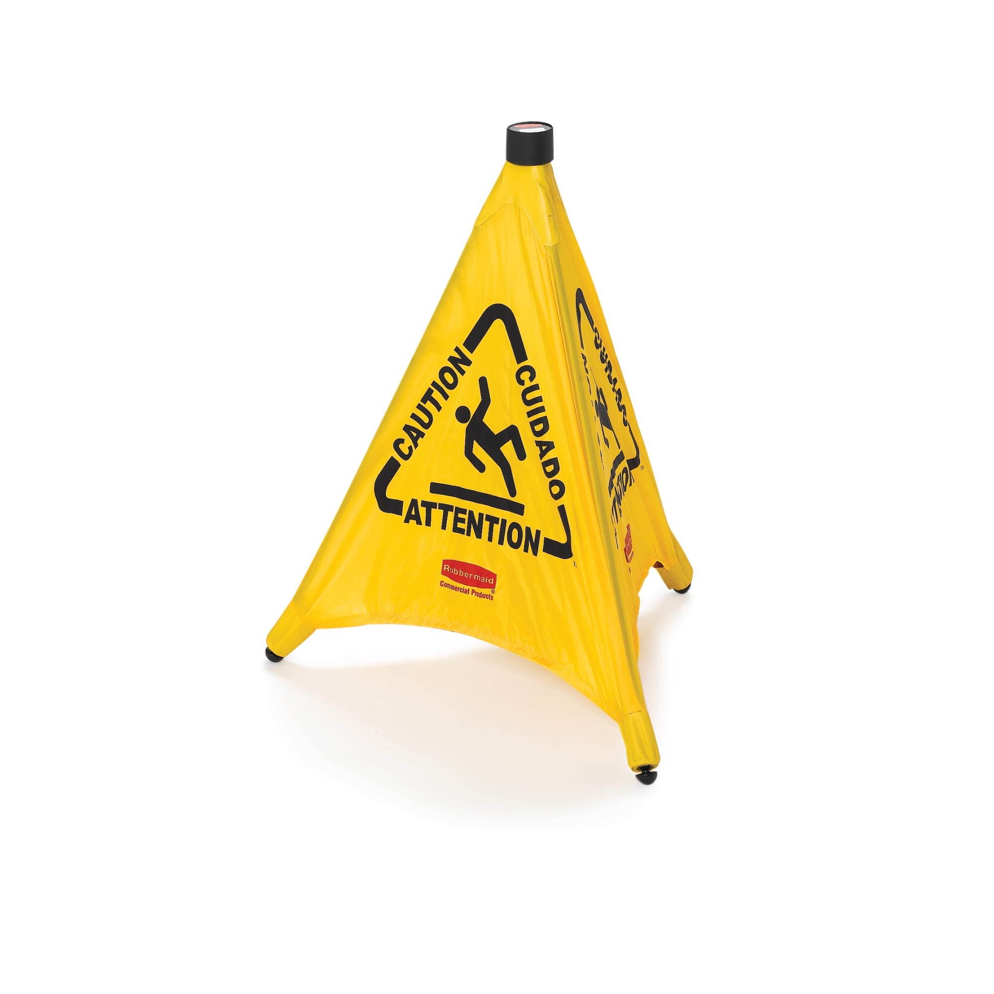 Multilingual "Wet Floor" Pop Up Floor Cone, 20", Yellow