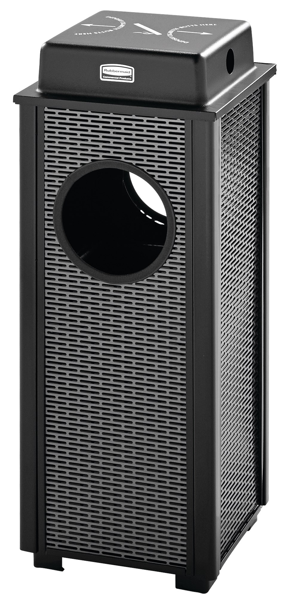 The Dimension Series 2.5 Gallon FGR41 Decorative Outdoor Waste Container is made from heavy-gauge, fire-safe steel designed to stand up to heavy use and harsh weather conditions while providing years of reliable outdoor service.