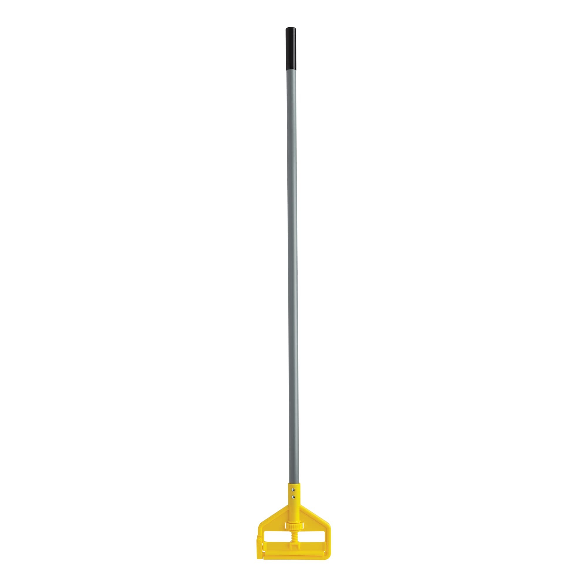 Invader® Side-Gate Mop Handle makes removing and replacing mop heads easy and efficient. Thumbwheel clamps the mop firmly in place; should be used with 1"  headband mops only.