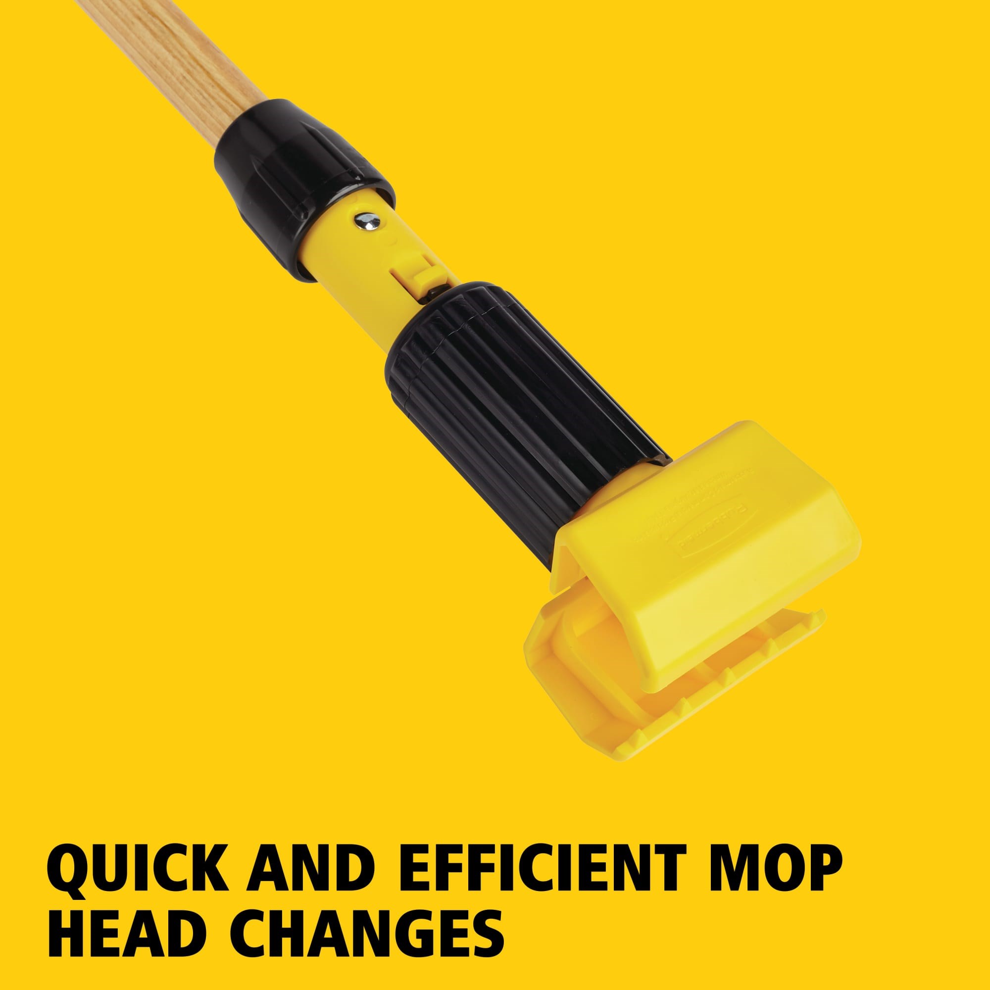 Gripper® Clamp-Style Mop Handle makes removing and replacing mop heads easy and efficient. Holds mop firmly between the jaws of the mop handle; should be used with 5" headband mops only.