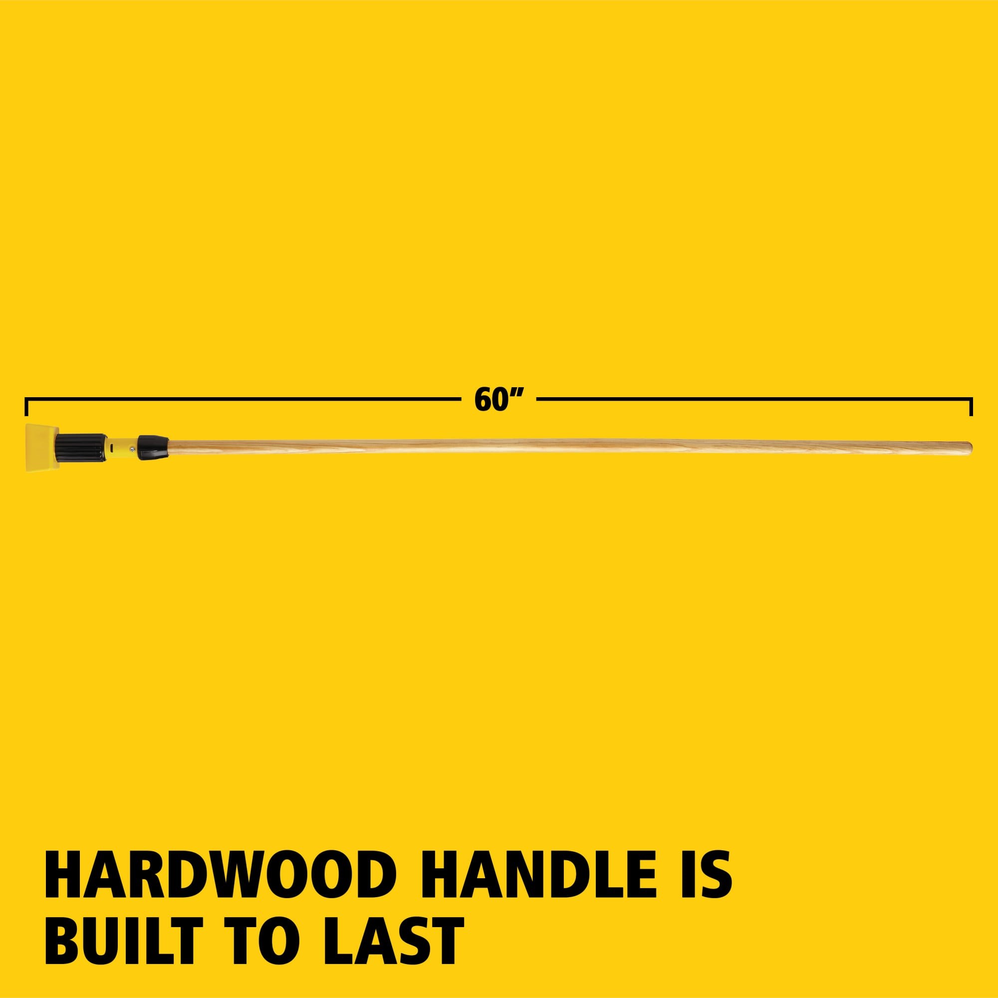 Gripper® Clamp-Style Mop Handle makes removing and replacing mop heads easy and efficient. Holds mop firmly between the jaws of the mop handle; should be used with 5" headband mops only.