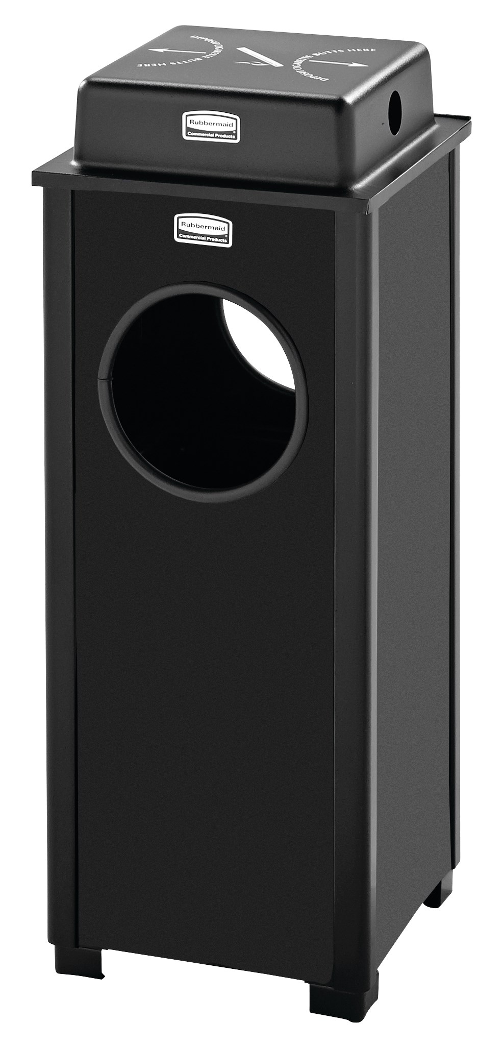 The Dimension Series 2.5 Gallon FGR41 Decorative Outdoor Waste Container is made from heavy-gauge, fire-safe steel designed to stand up to heavy use and harsh weather conditions while providing years of reliable outdoor service.