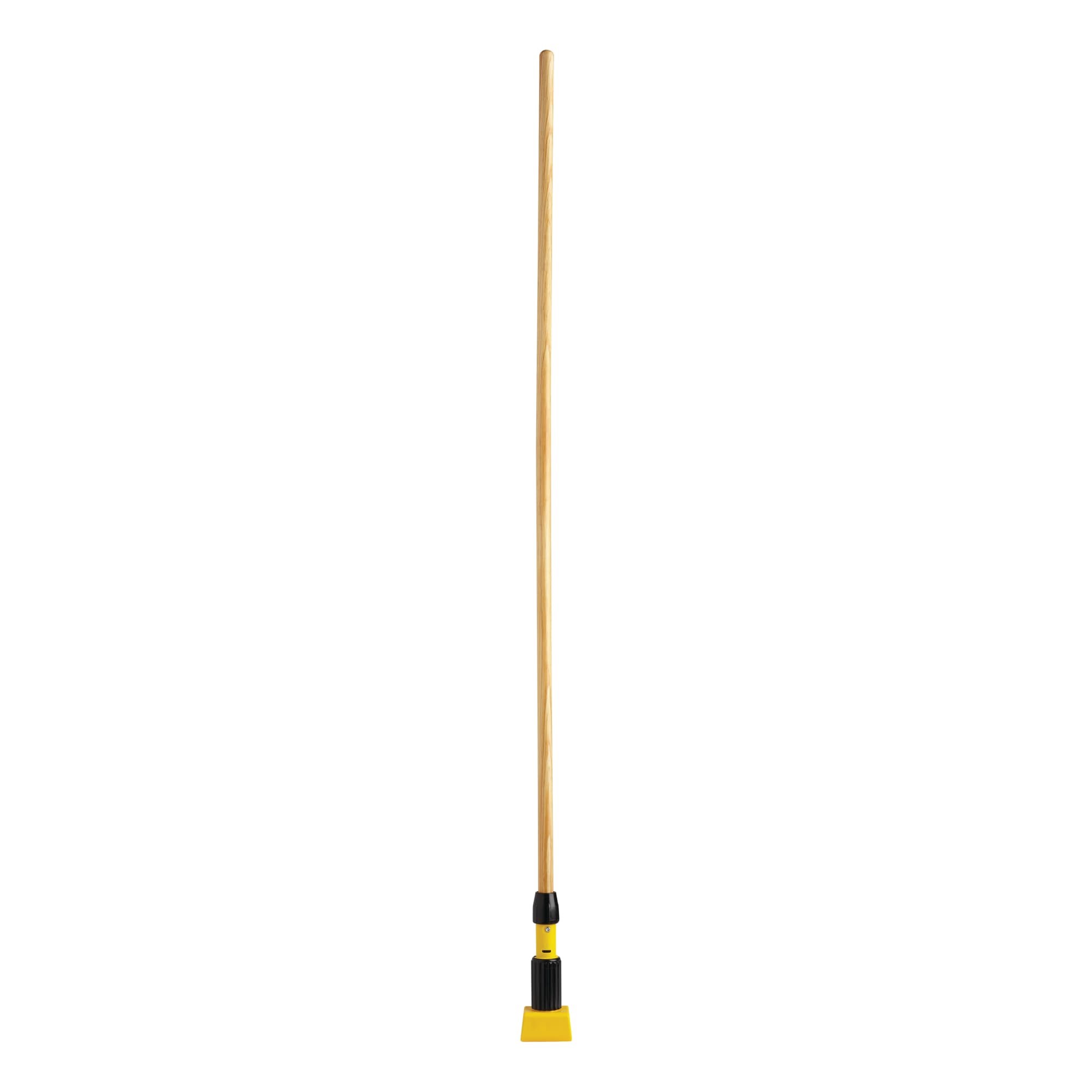 Gripper® Clamp-Style Mop Handle makes removing and replacing mop heads easy and efficient. Holds mop firmly between the jaws of the mop handle; should be used with 5" headband mops only.