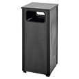 The Dimension Series 12 Gallon FGR12 Decorative Outdoor Waste Container is made from heavy-gauge, fire-safe steel designed to stand up to heavy use and harsh weather conditions while providing years of reliable outdoor service