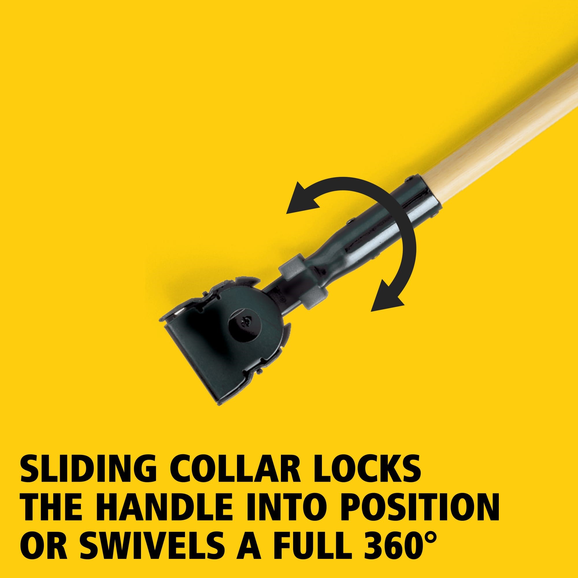 Snap-On Dust Mop Handle FGM11600 is an easily sanitized, snap-on, hardwood handle.