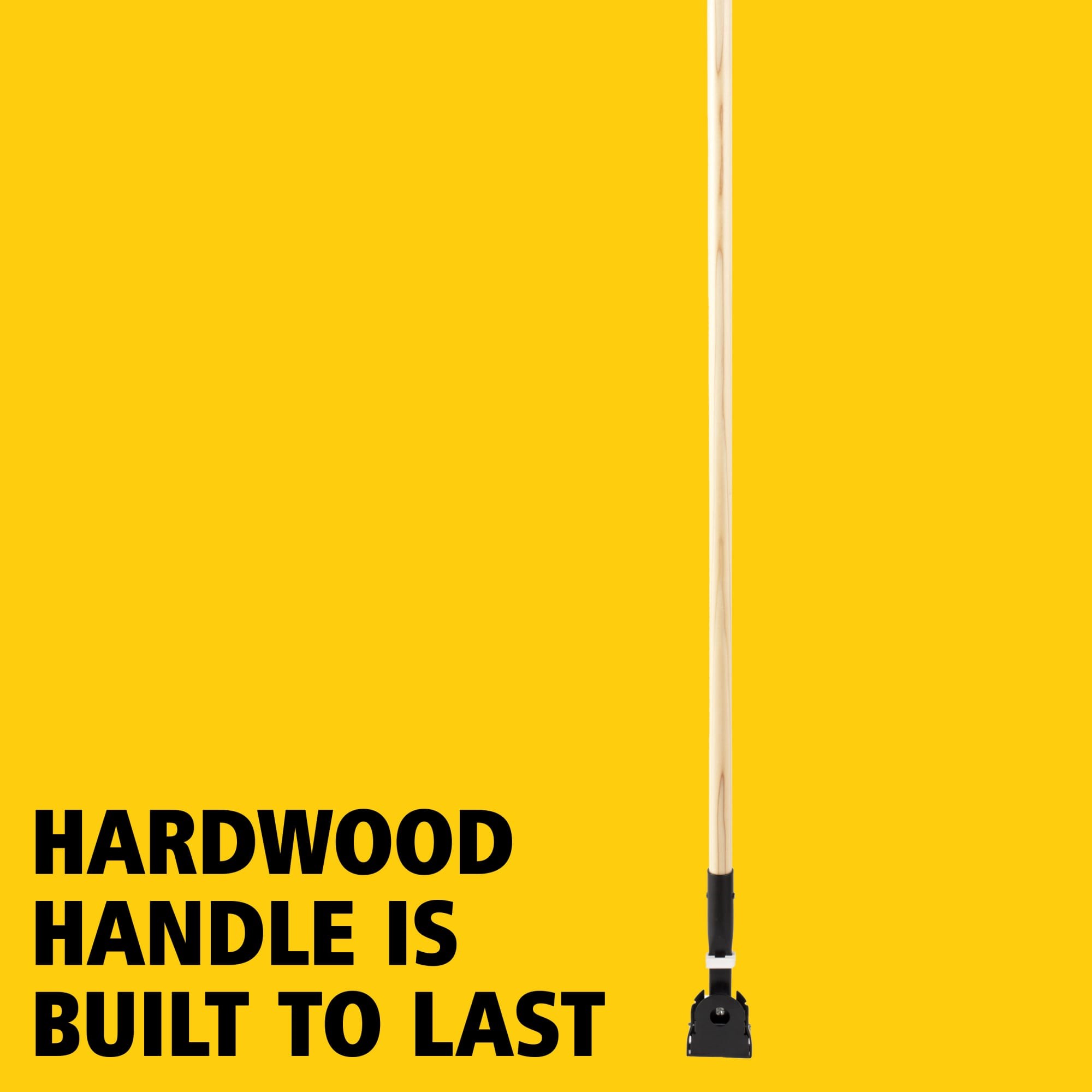 Snap-On Dust Mop Handle FGM11600 is an easily sanitized, snap-on, hardwood handle.