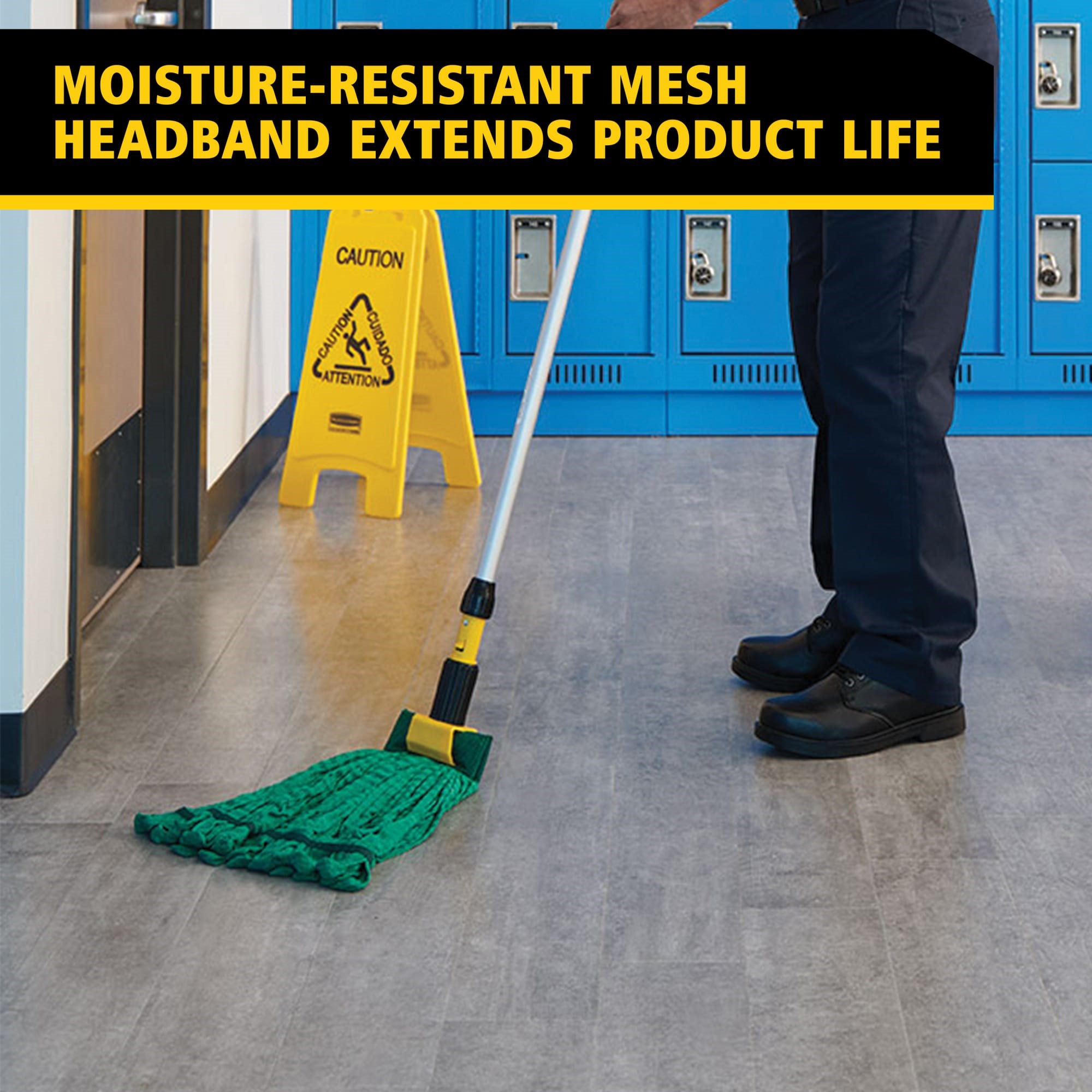 The Web Foot® Microfiber Tube Mop has an innovative tube design that stands up to abrasive and heavy-duty scrubbing with excellent absorbency and durability.