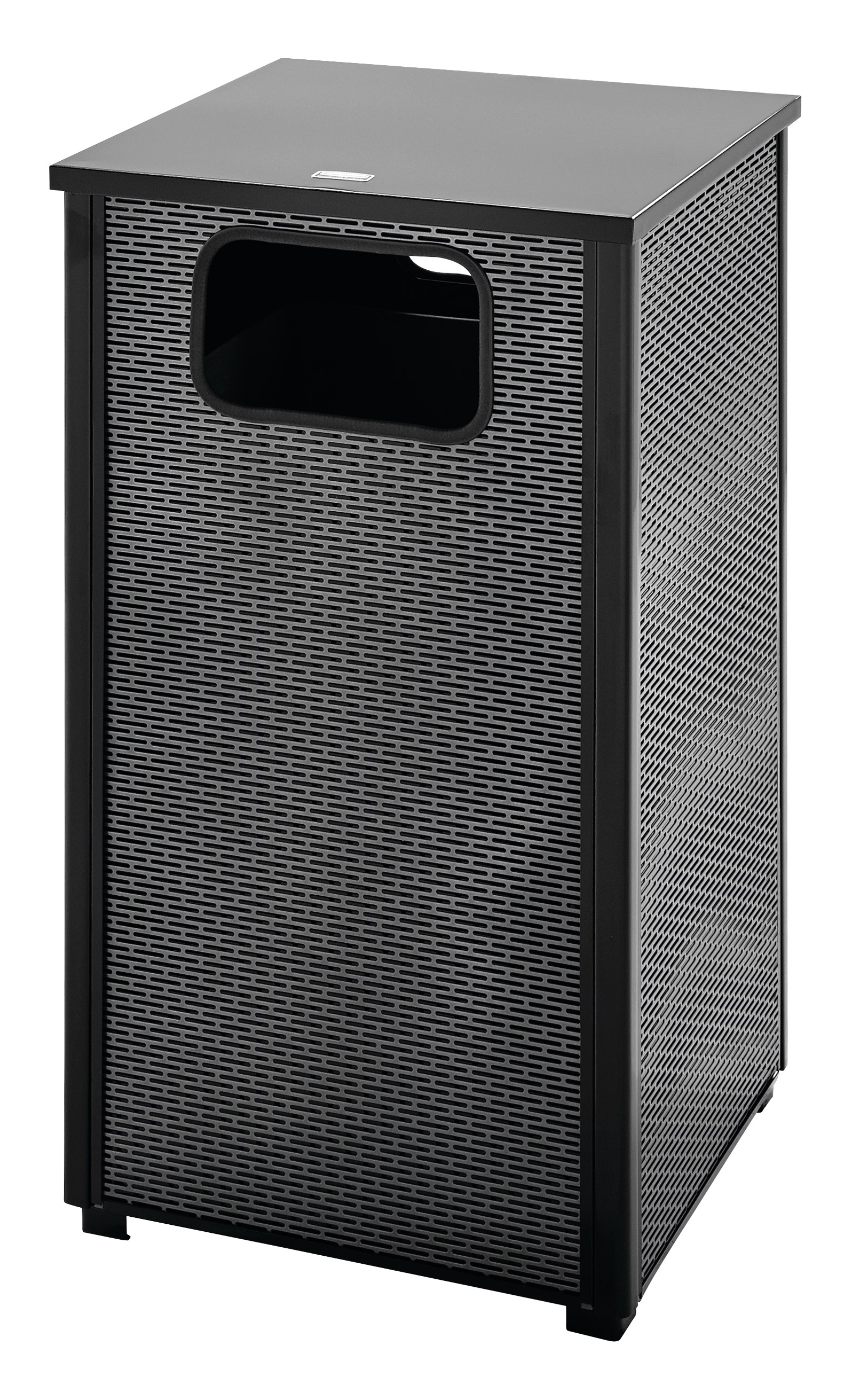 The Dimension Series 24 Gallon FGR18 Decorative Outdoor Waste Container is made from heavy-gauge, fire-safe steel designed to stand up to heavy use and harsh weather conditions while providing years of reliable outdoor service